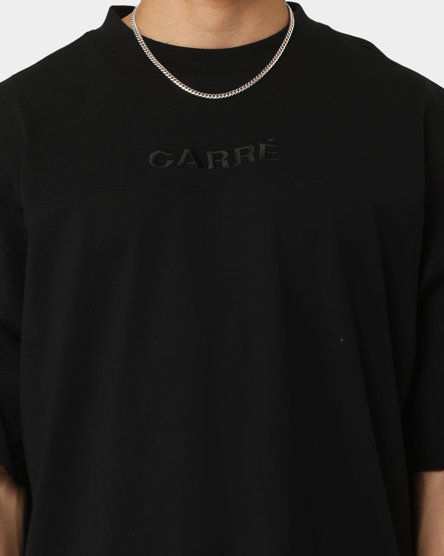 Carr√© Grid Iron Oversized T-Shirt Black