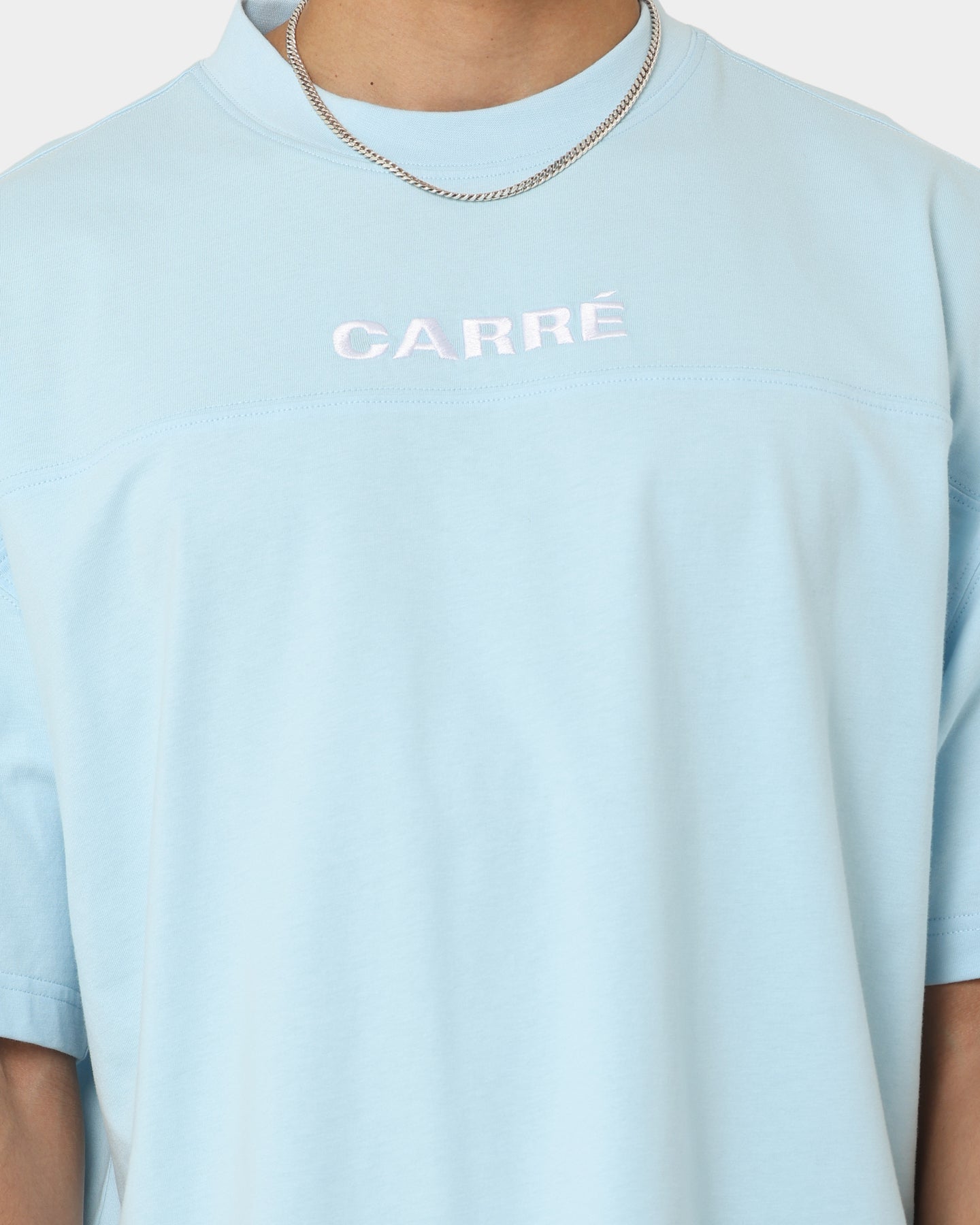 Carr√© Grid Iron Oversized T-Shirt Light Blue