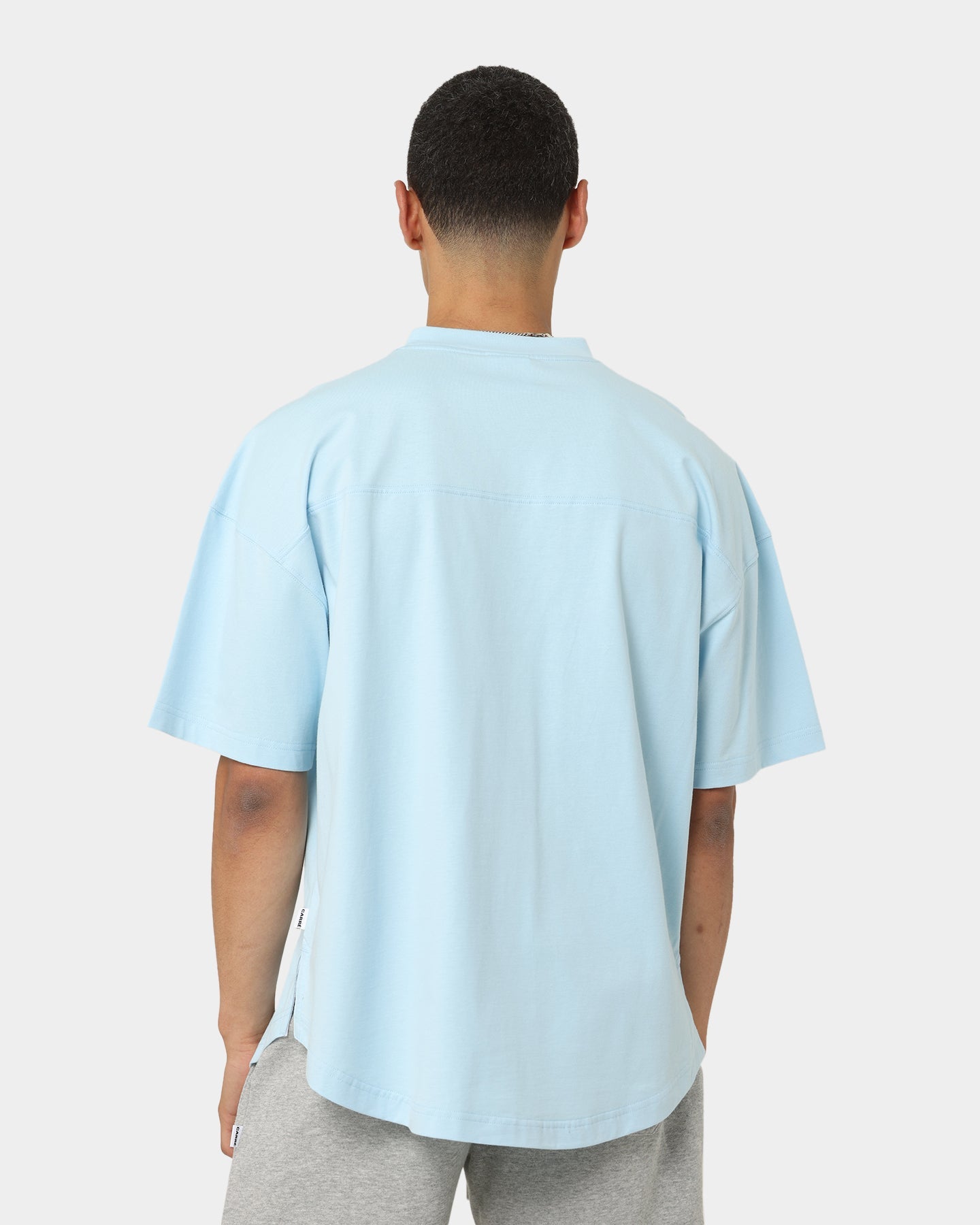Carr√© Grid Iron Oversized T-Shirt Light Blue