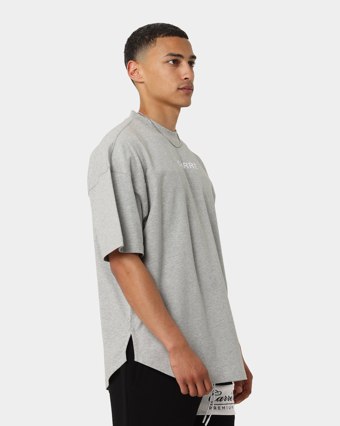 Carr√© Grid Iron Oversized T-Shirt Grey Marle
