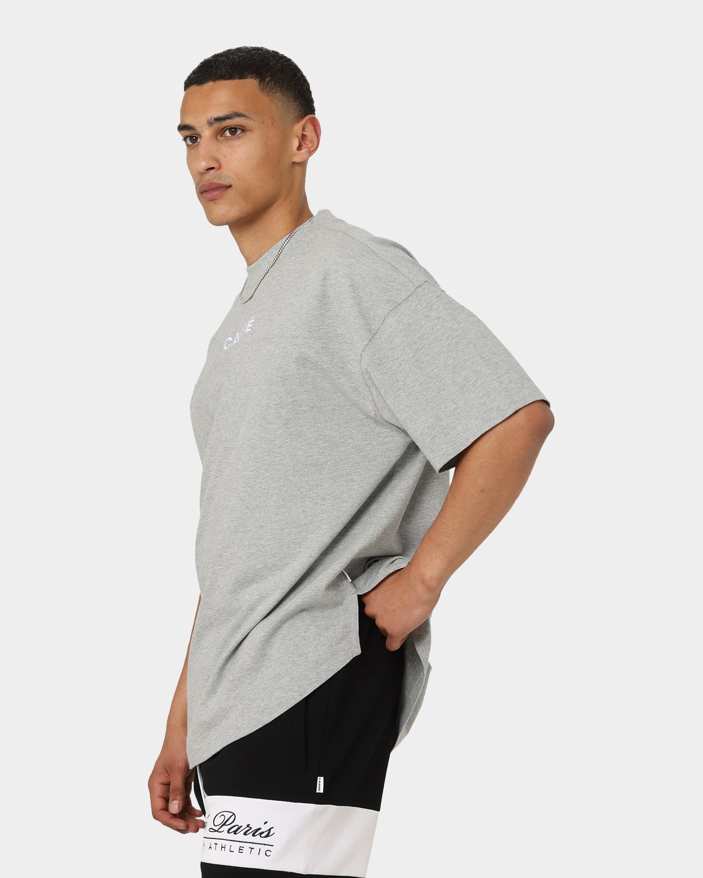 Carr√© Grid Iron Oversized T-Shirt Grey Marle