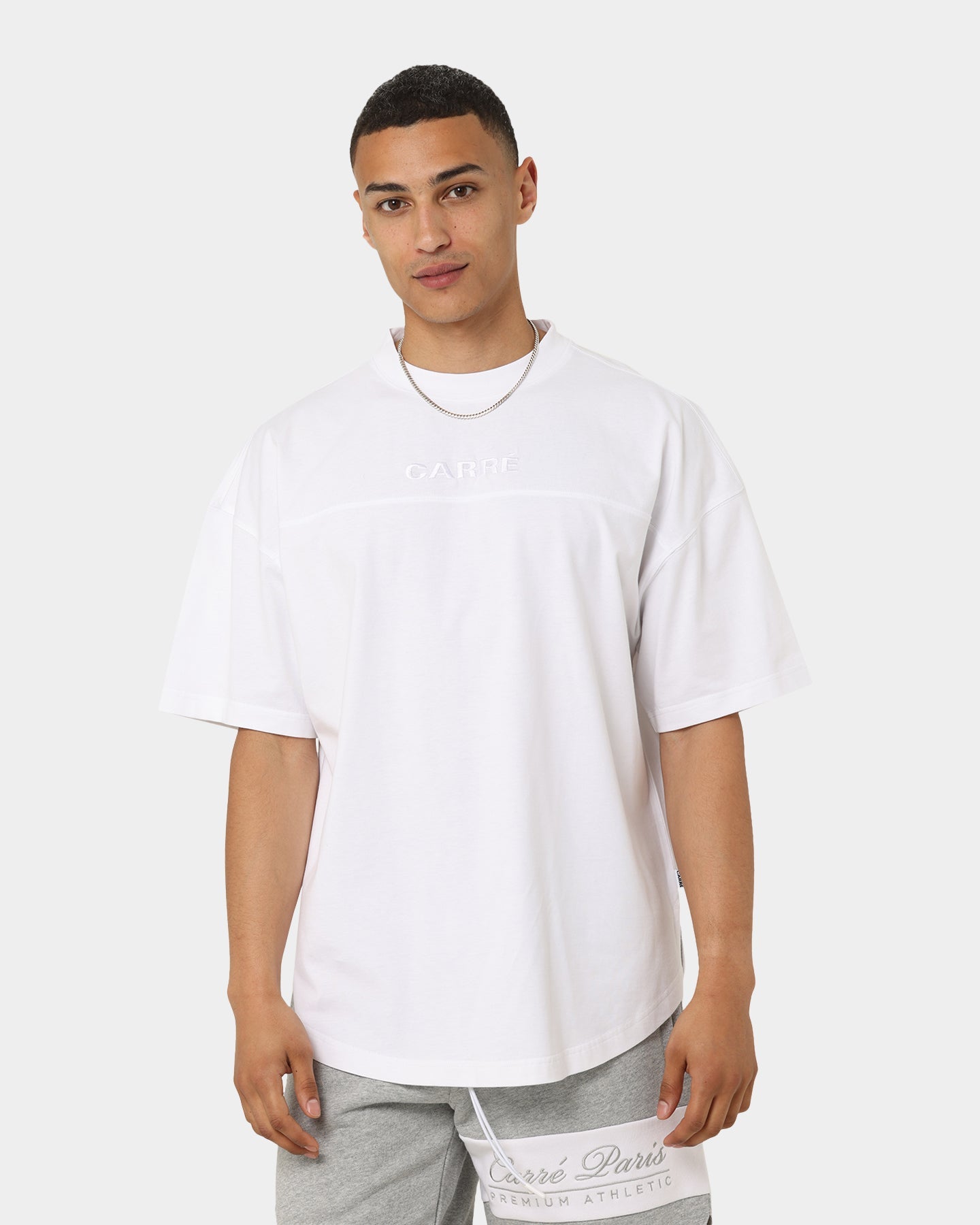 Carr√© Grid Iron Oversized T-Shirt White