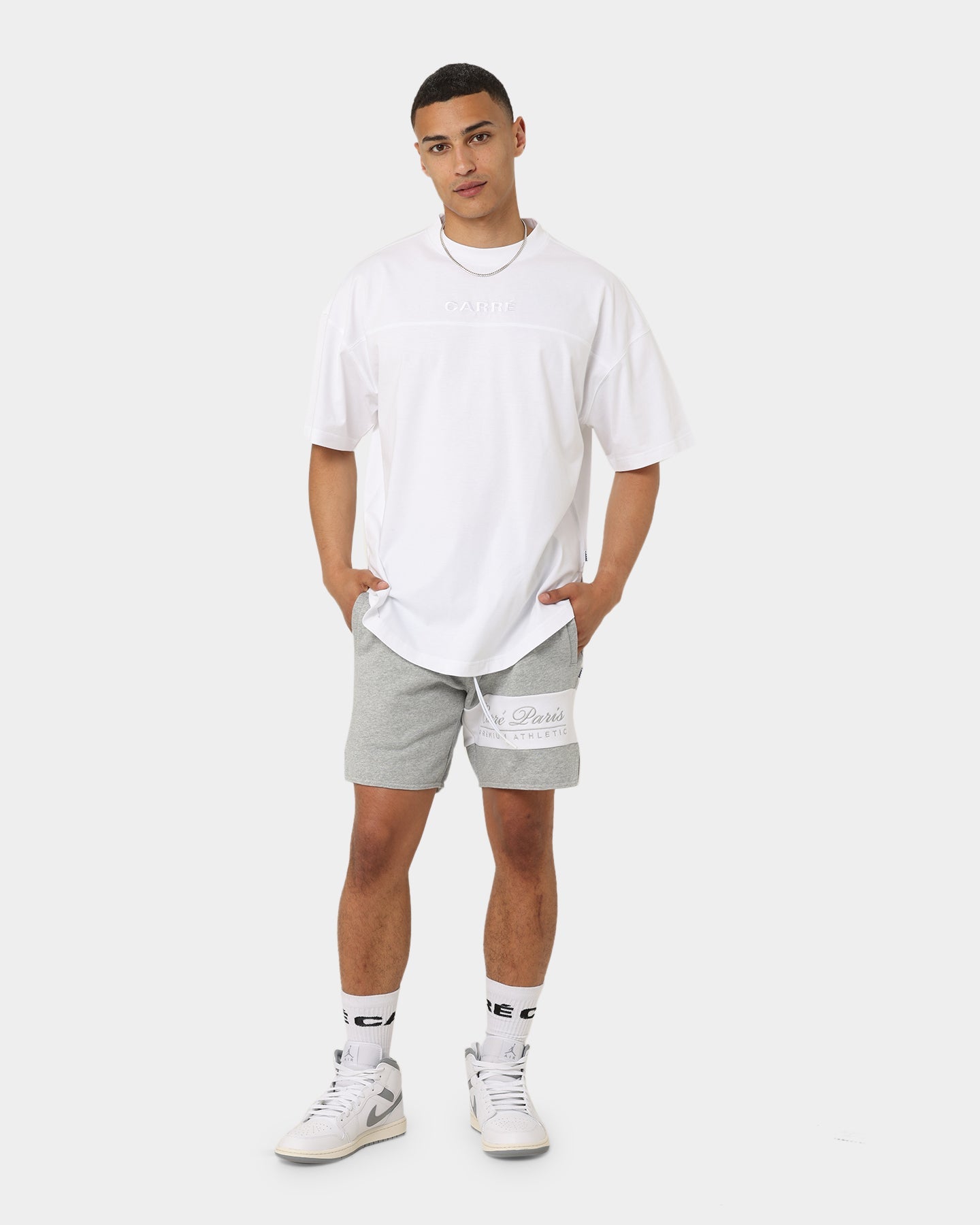 Carr√© Grid Iron Oversized T-Shirt White