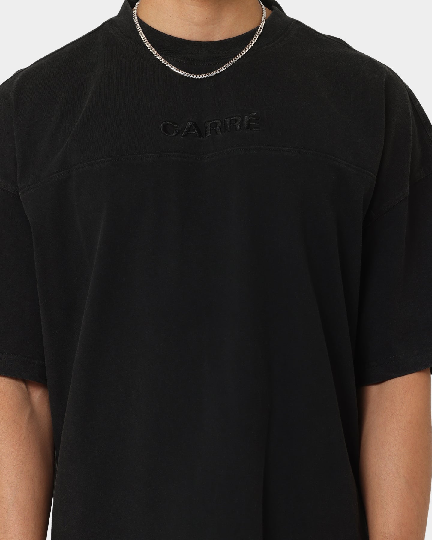 Carr√© Grid Iron Oversized T-Shirt Washed Black