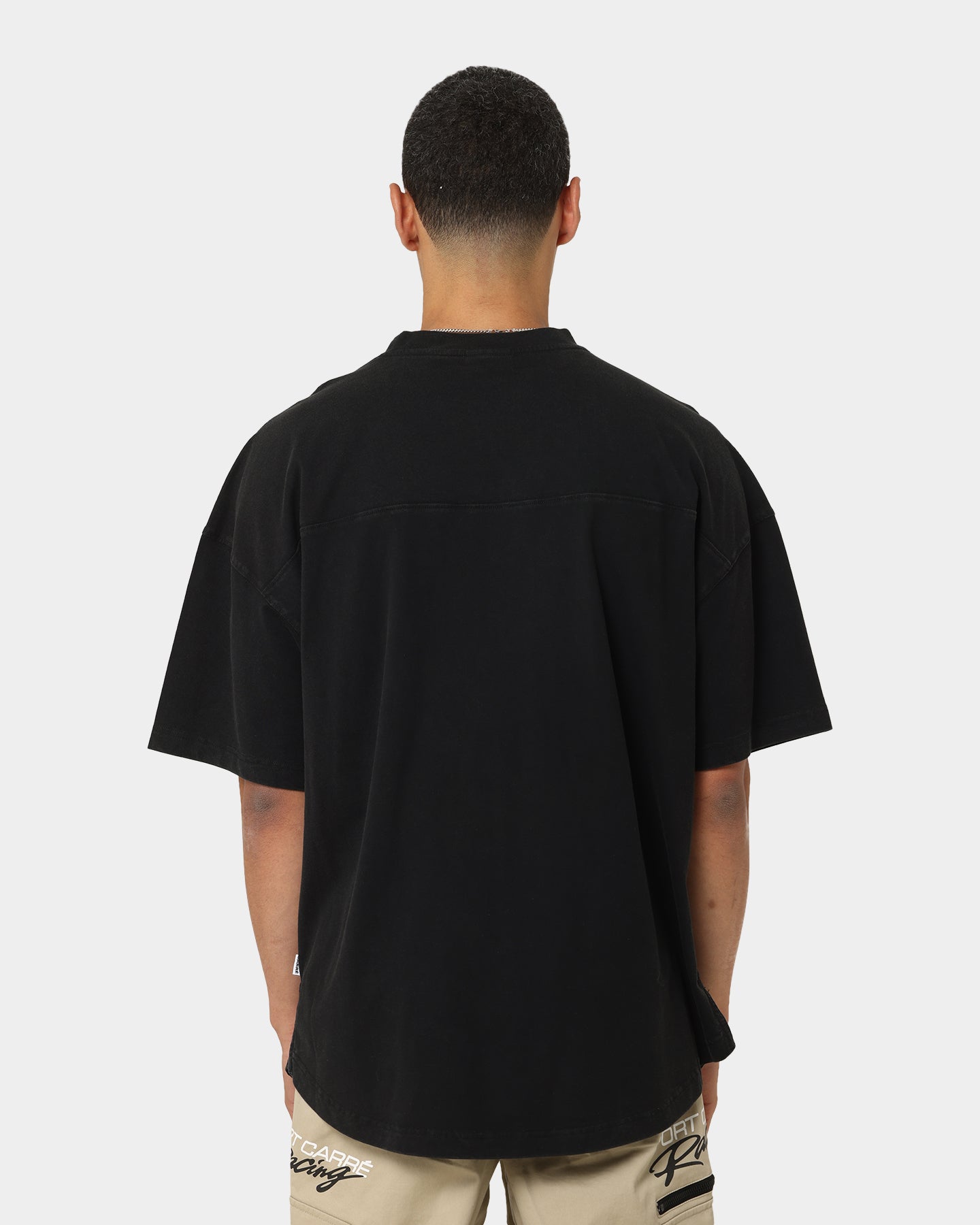 Carr√© Grid Iron Oversized T-Shirt Washed Black