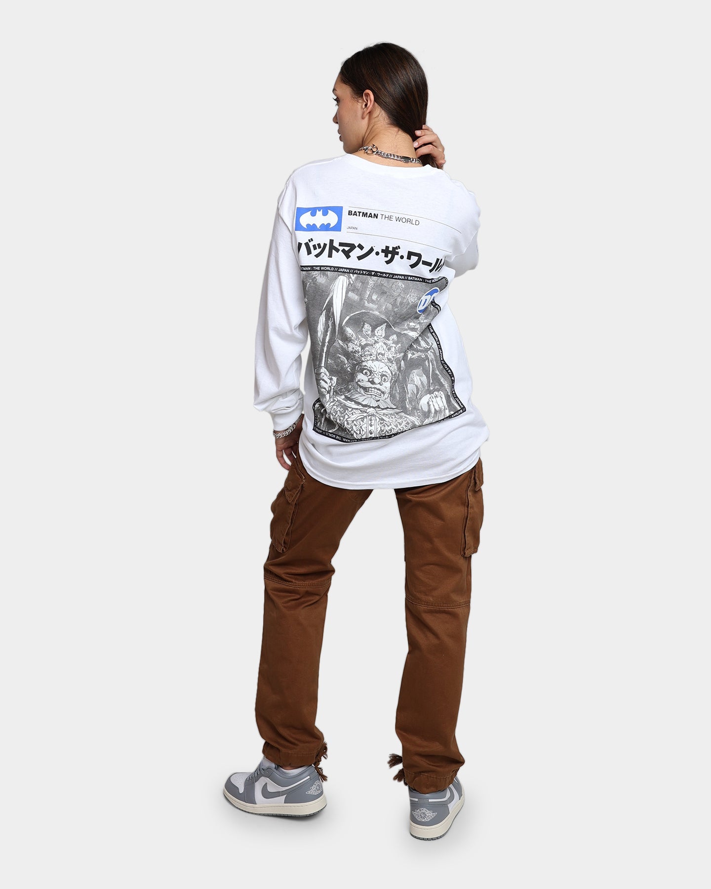 Goat Crew x Batman Batman The World Japan Long Sleeve T-Shirt White Style001