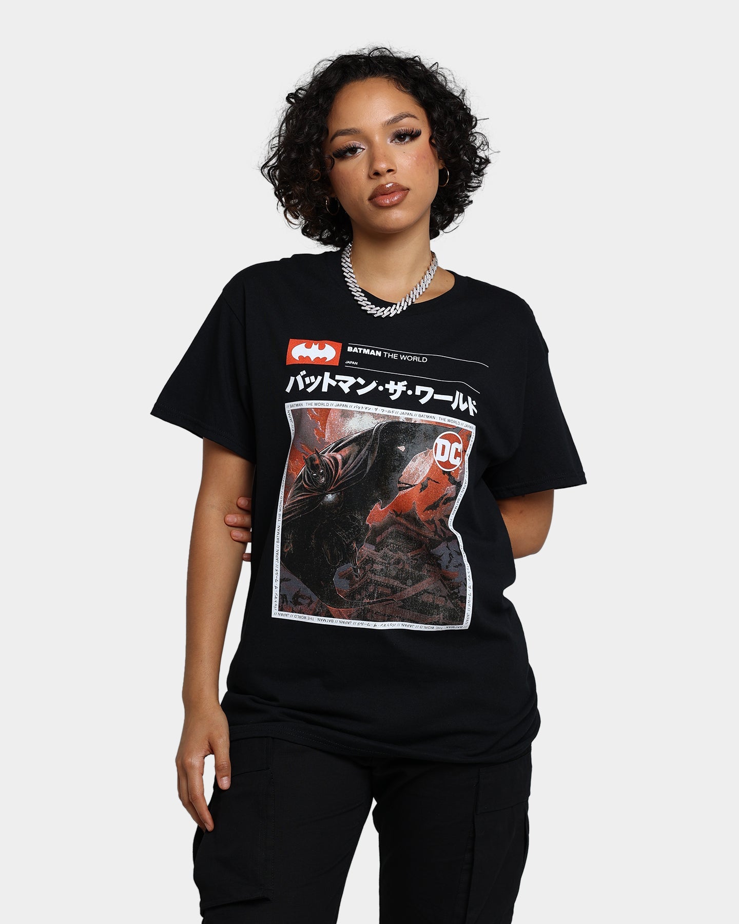 Goat Crew X Batman Batman The World Japan T-Shirt Black Style001
