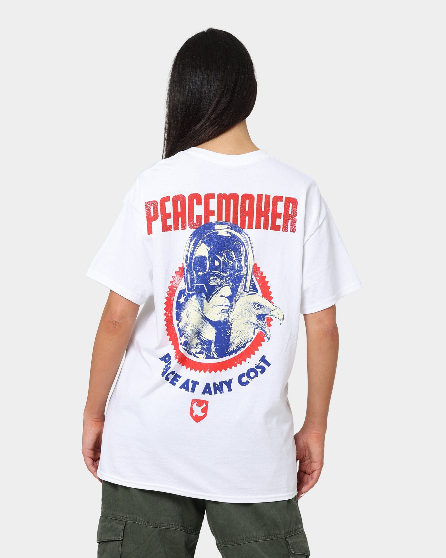 Goat Crew X Peacemaker Peace At Any Cost T-Shirt White Style001