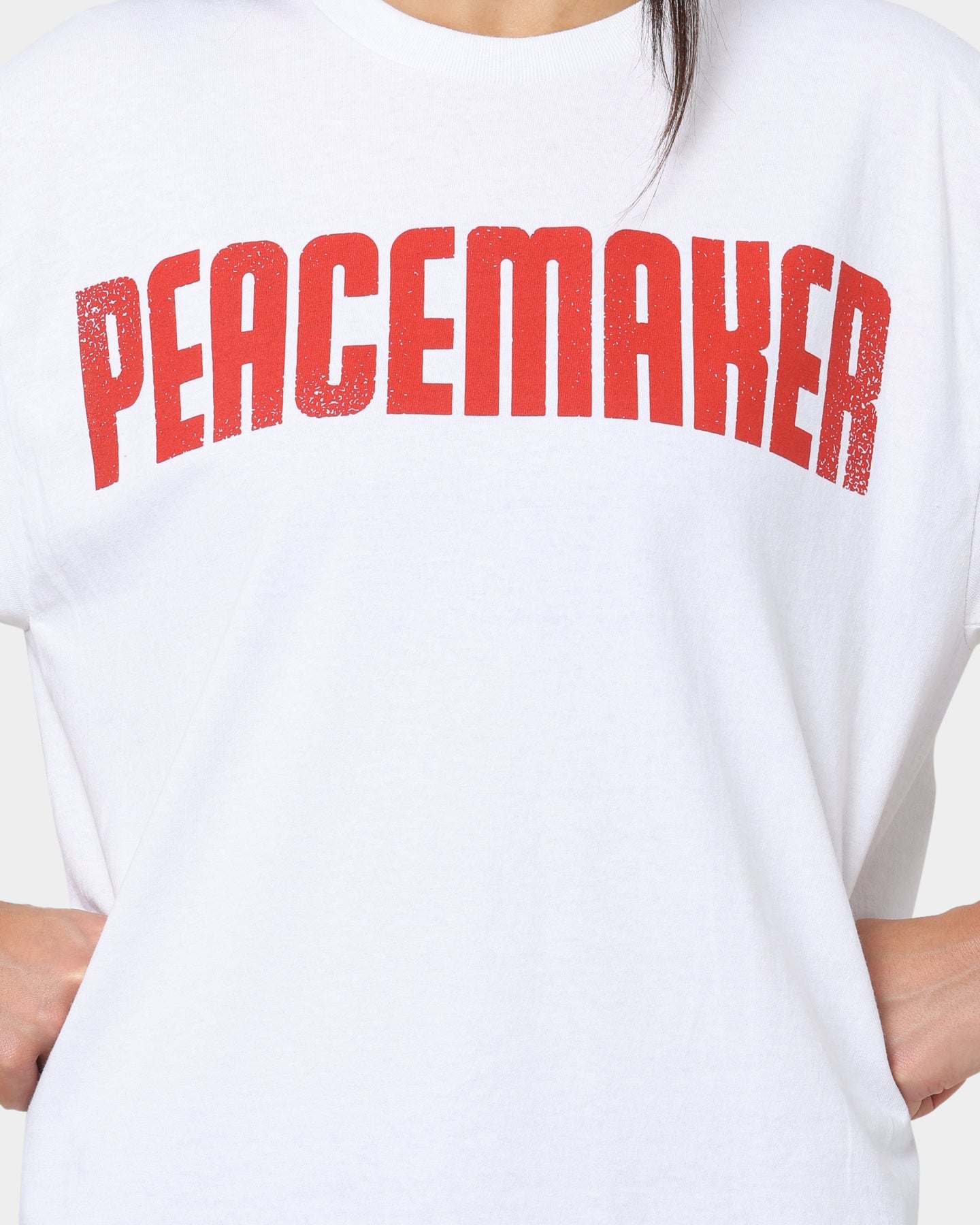 Goat Crew X Peacemaker Peace At Any Cost T-Shirt White Style001
