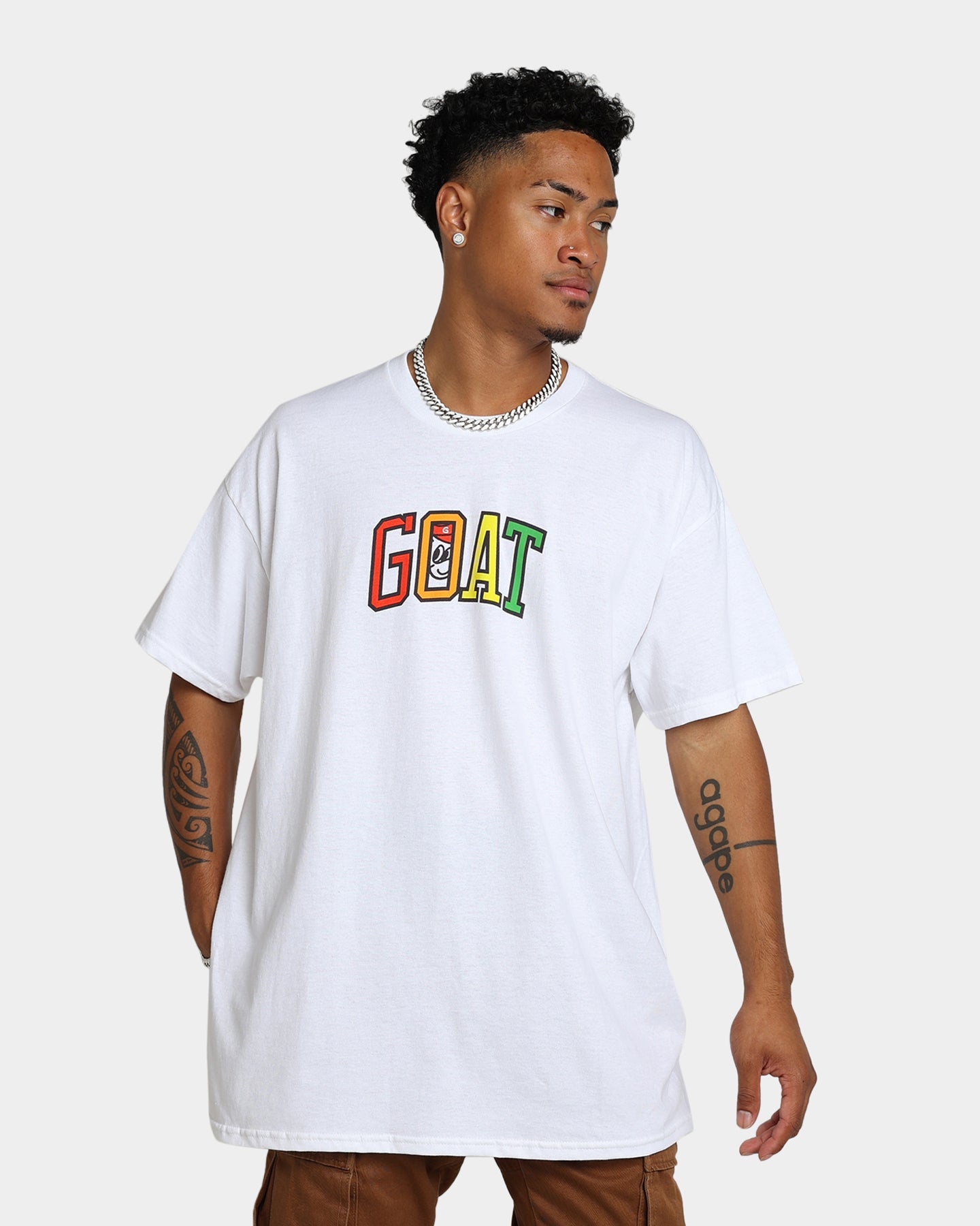 Goat Crew Don't H8 T-Shirt Off White