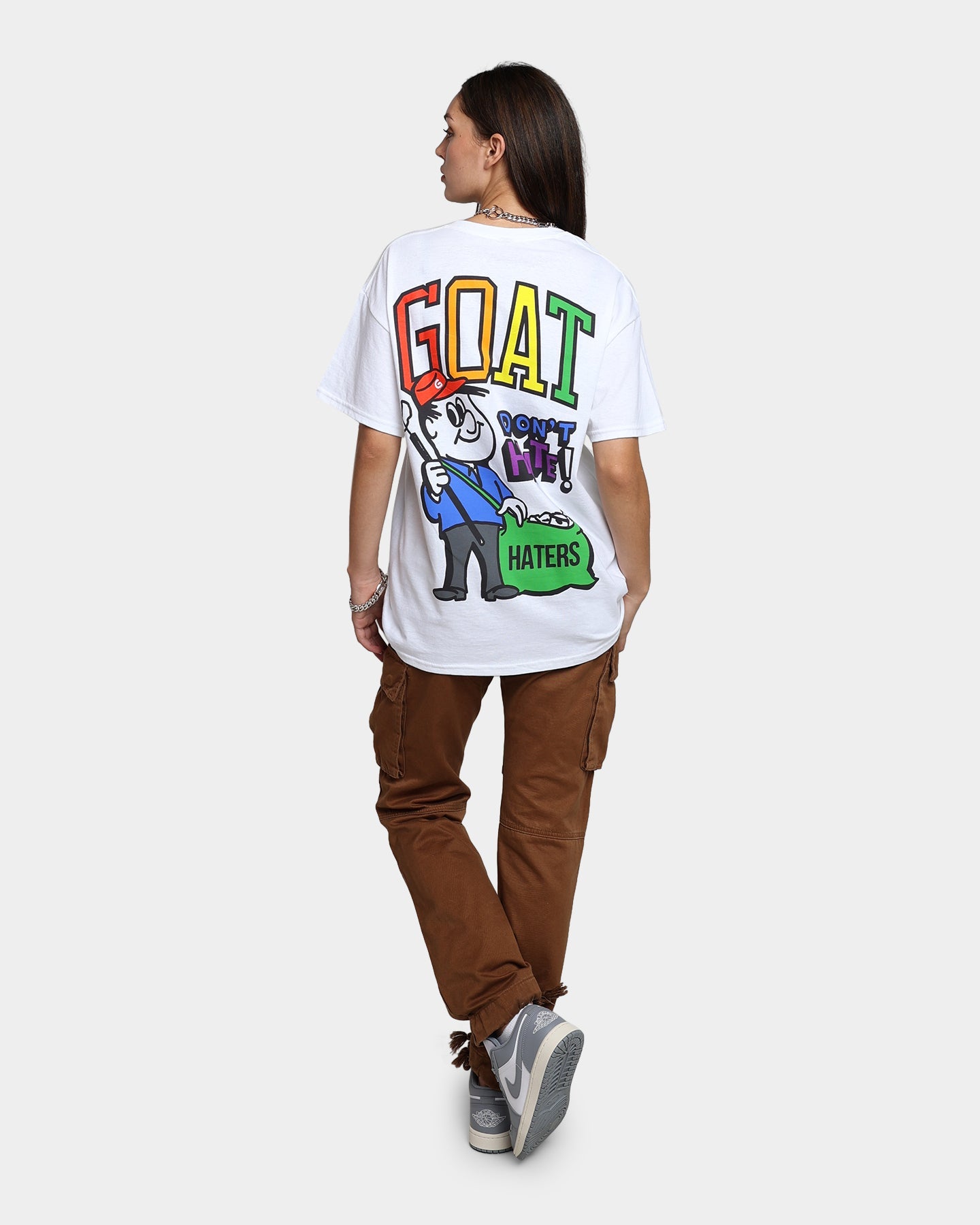 Goat Crew Don't H8 T-Shirt Off White Style001