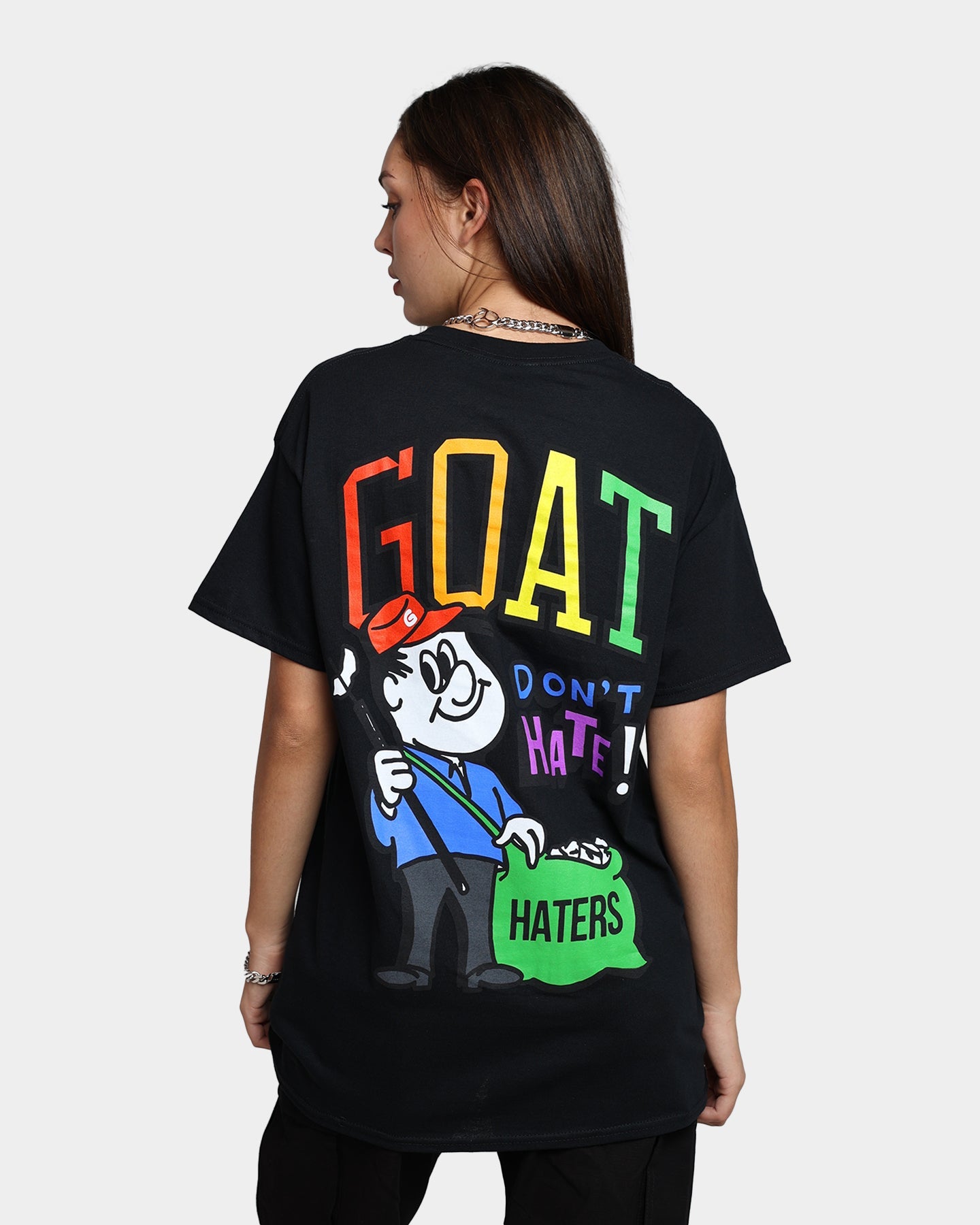 Goat Crew Don't H8 T-Shirt Off Black Style001