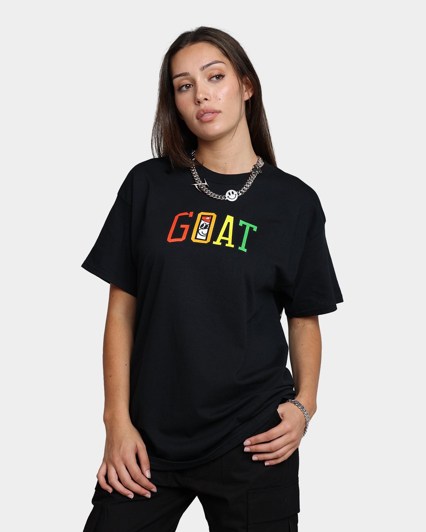 Goat Crew Don't H8 T-Shirt Off Black Style001