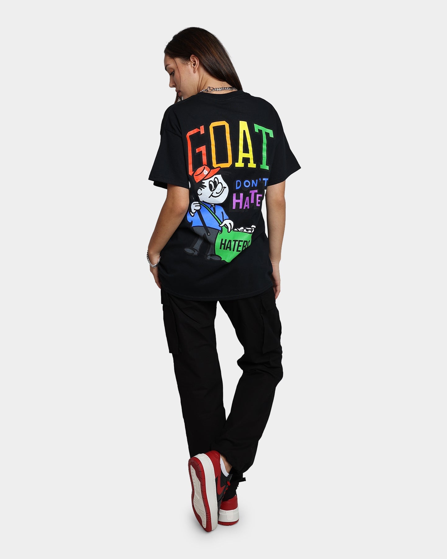 Goat Crew Don't H8 T-Shirt Off Black Style001