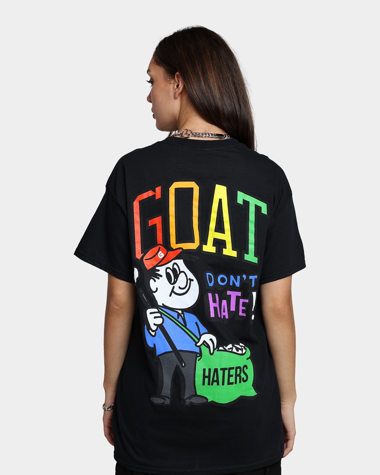 Goat Crew Don't H8 T-Shirt Off Black Style001