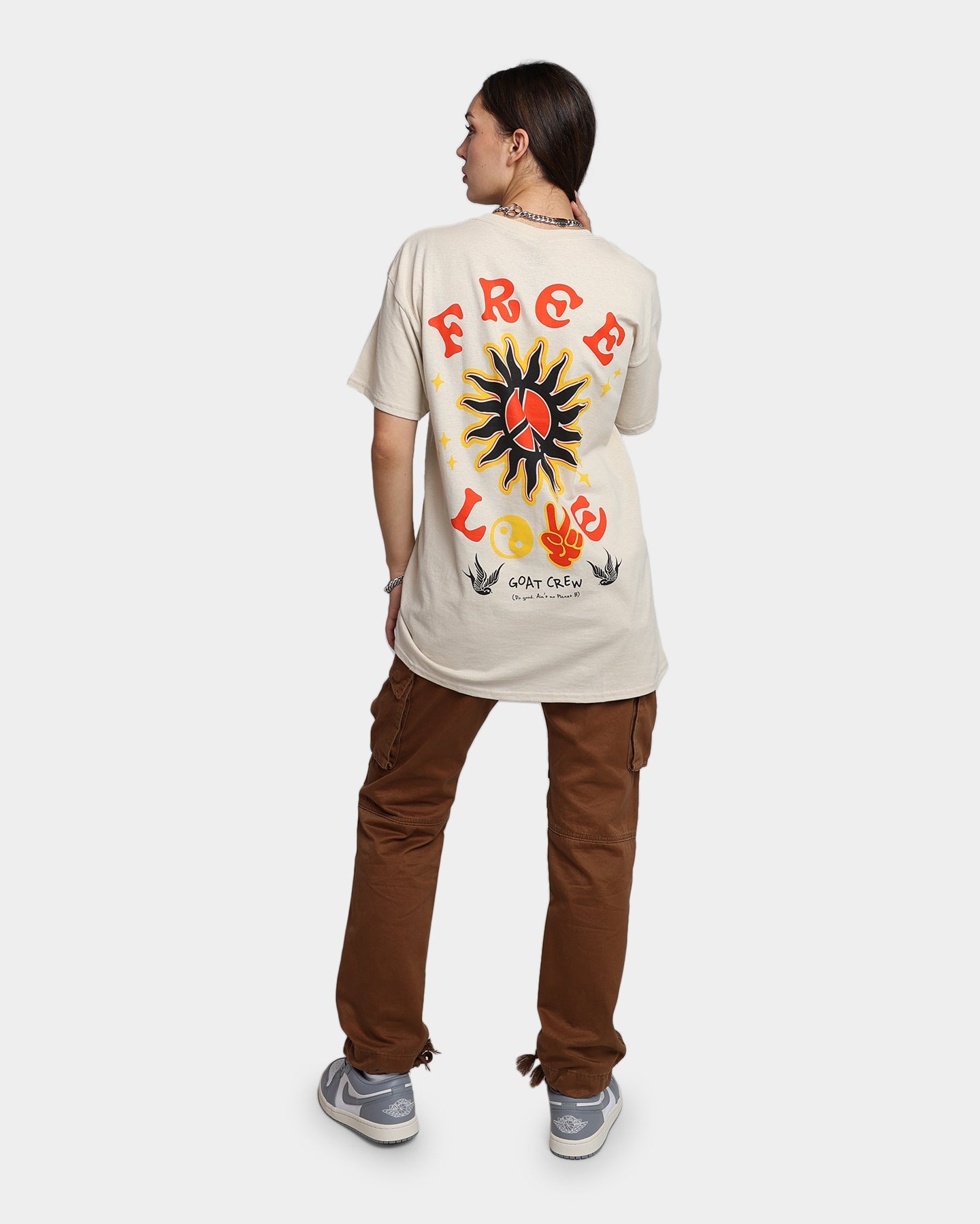 Goat Crew Free Love T-Shirt Stone Style001