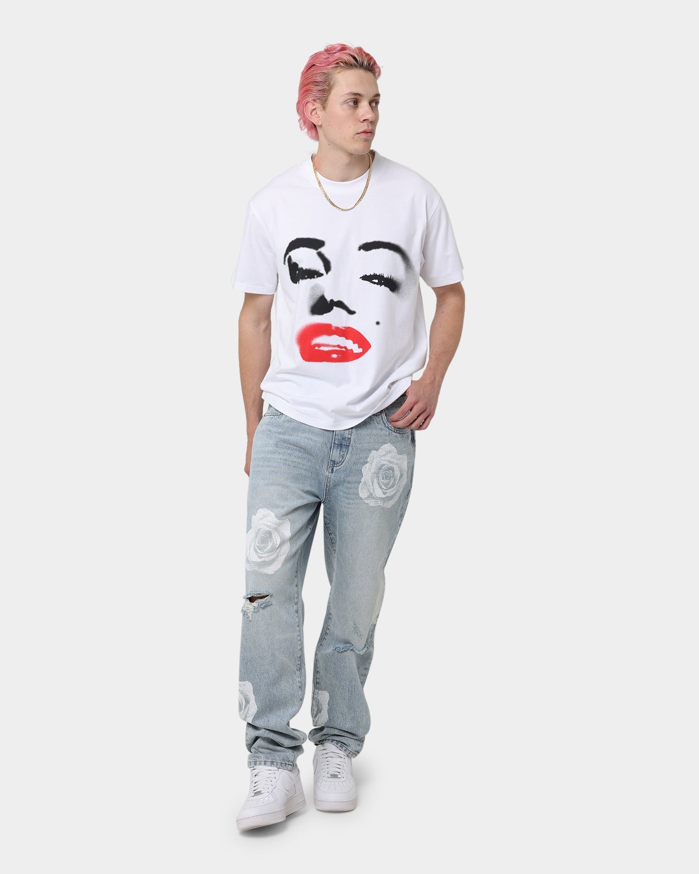 Carr√© X Marilyn Monroe Red Lips T-Shirt White