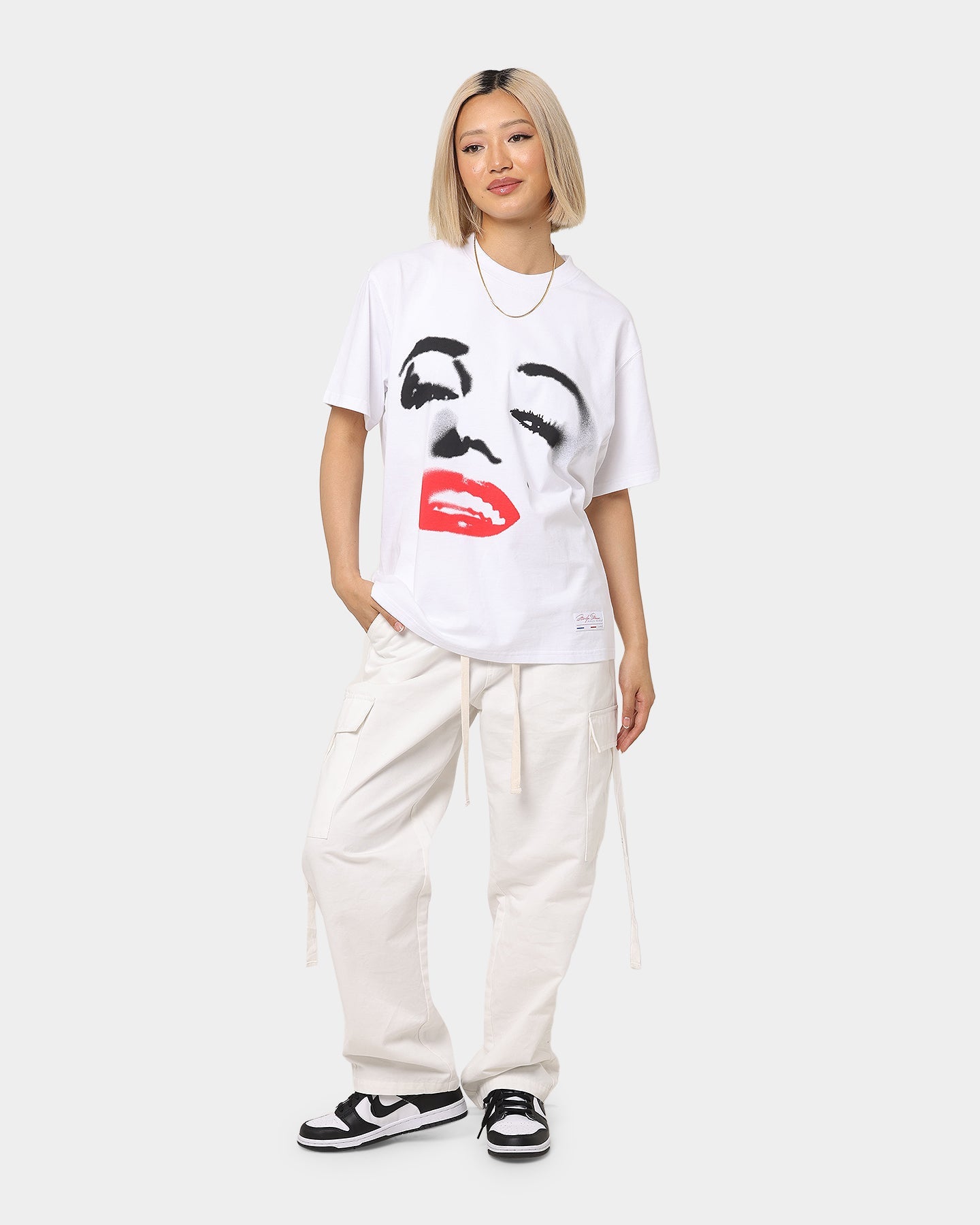 Carr√© X Marilyn Monroe Red Lips T-Shirt White Style001