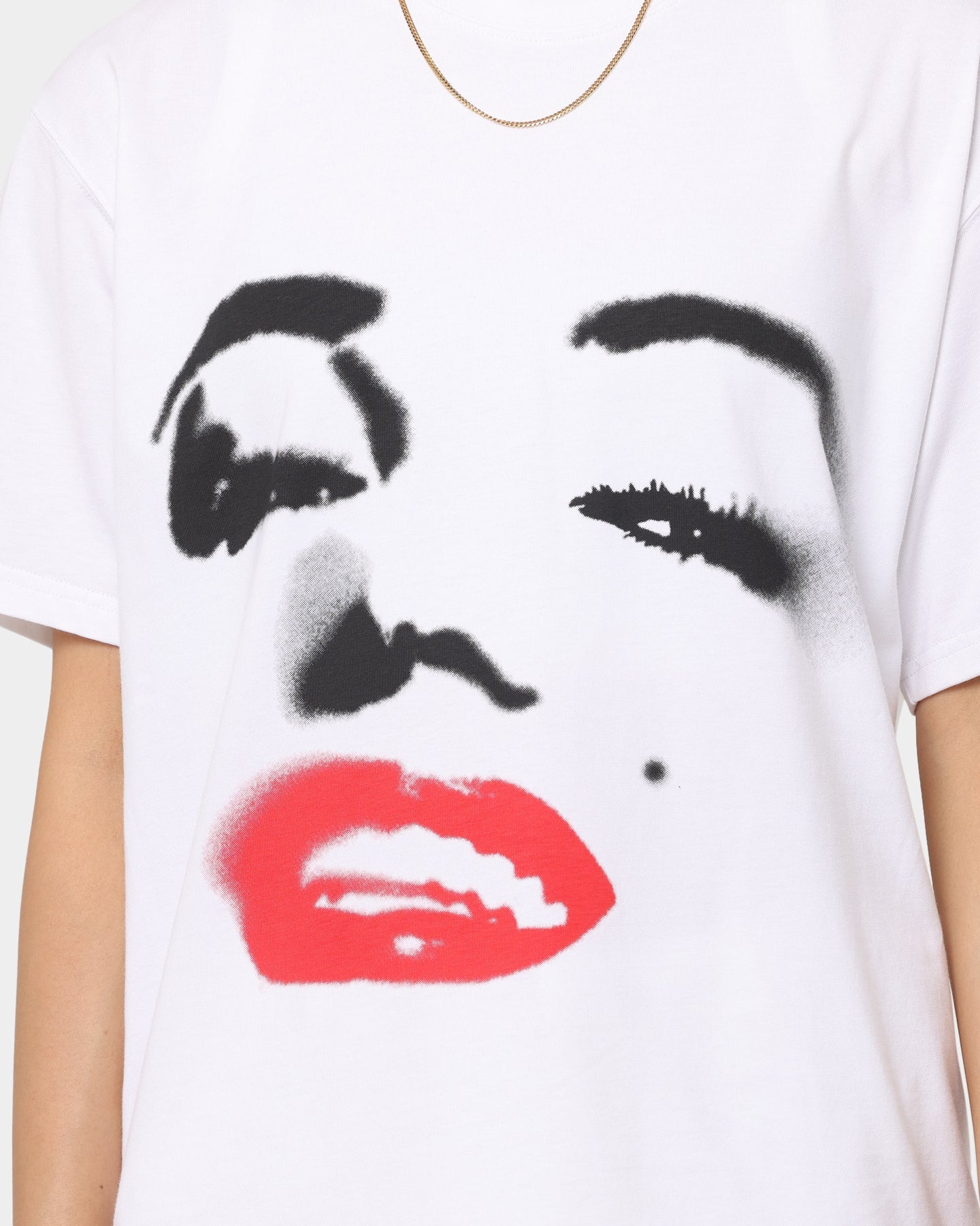 Carr√© X Marilyn Monroe Red Lips T-Shirt White Style001