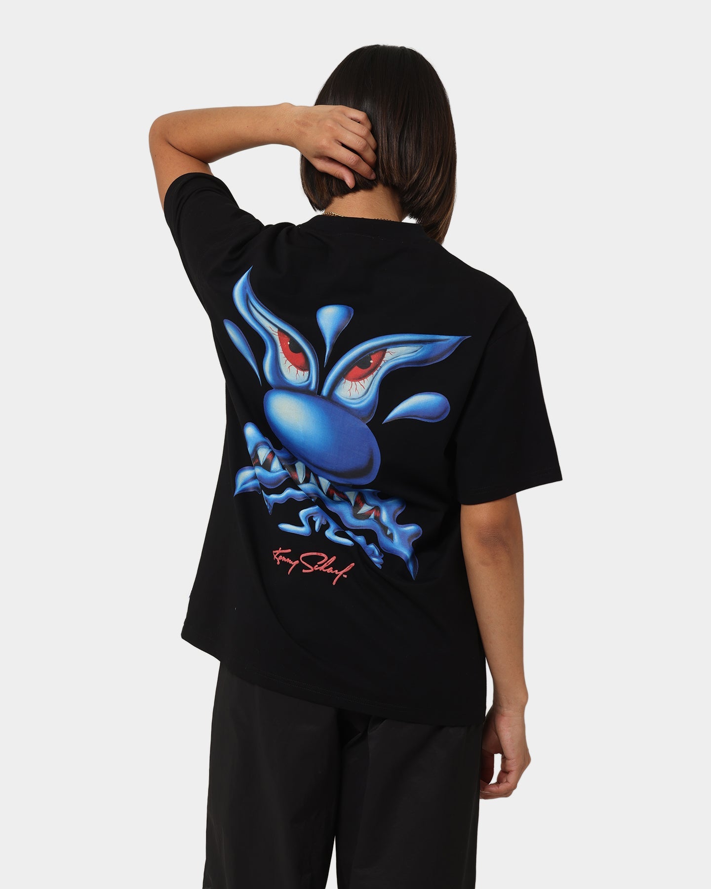 Carr√© X Kenny Scharf Meanie Oversized T-Shirt Black Style001