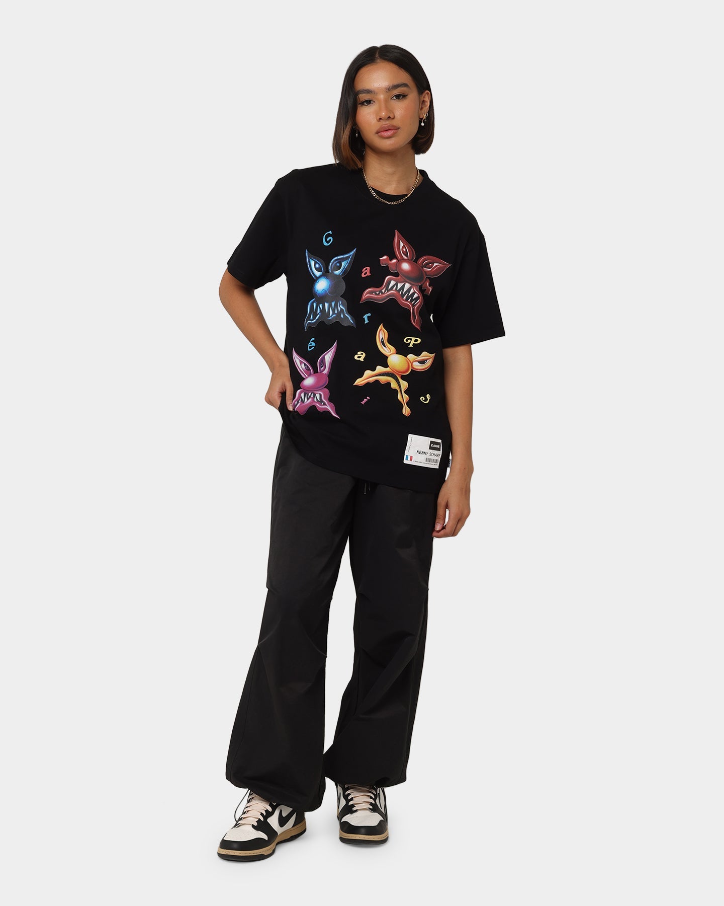Carr√© X Kenny Scharf Meanie Oversized T-Shirt Black Style001