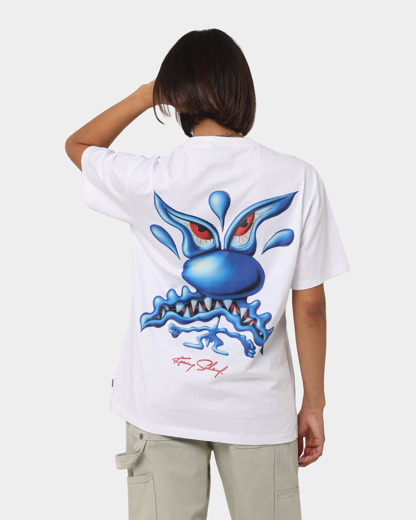 Carr√© X Kenny Scharf Meanie Oversized T-Shirt White Style001