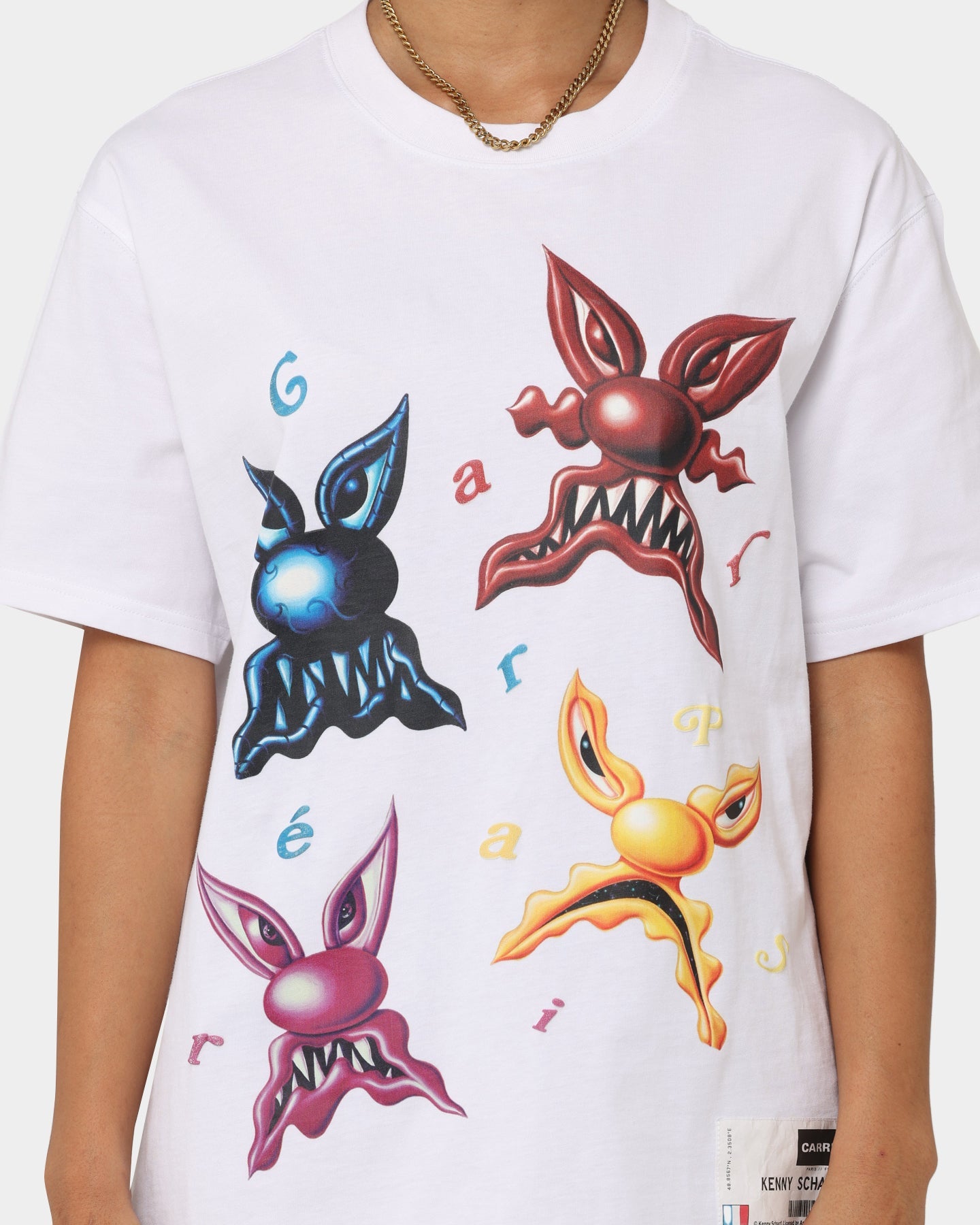 Carr√© X Kenny Scharf Meanie Oversized T-Shirt White Style001