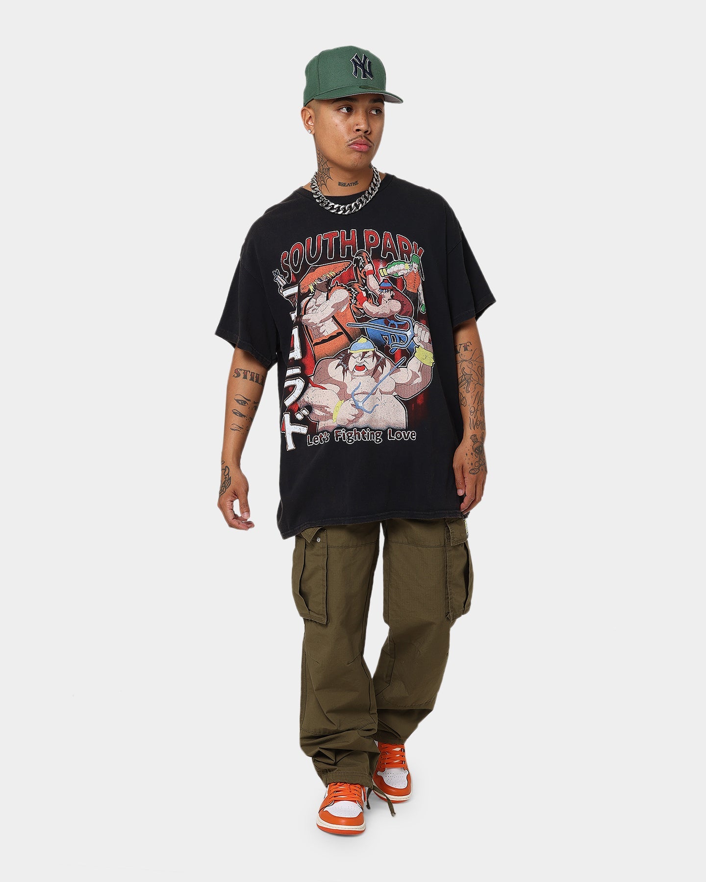 Goat Crew X South Park Let's Fighting Love Vintage T-Shirt Black Wash