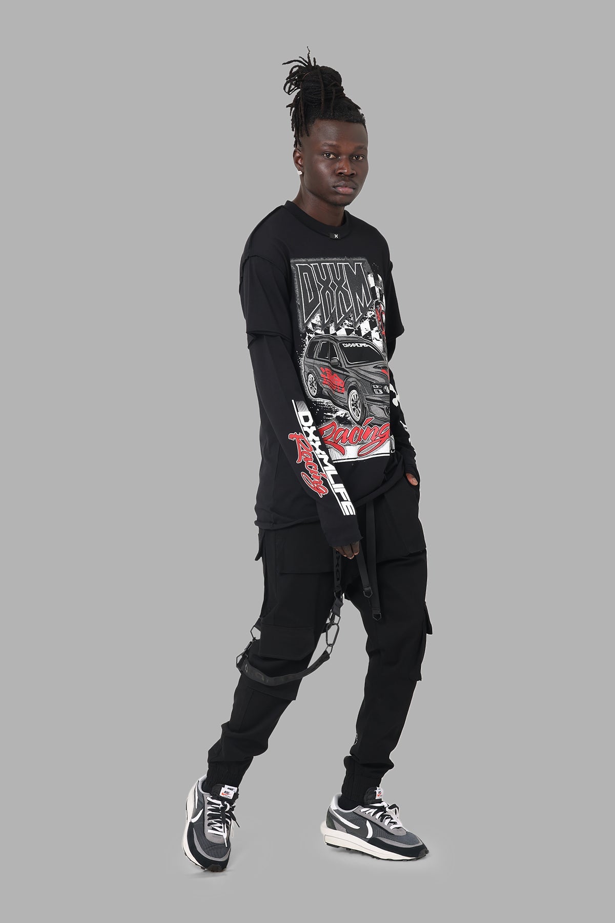 DXXMLife L-5 B Motor Sport Long Sleeve T-Shirt Black