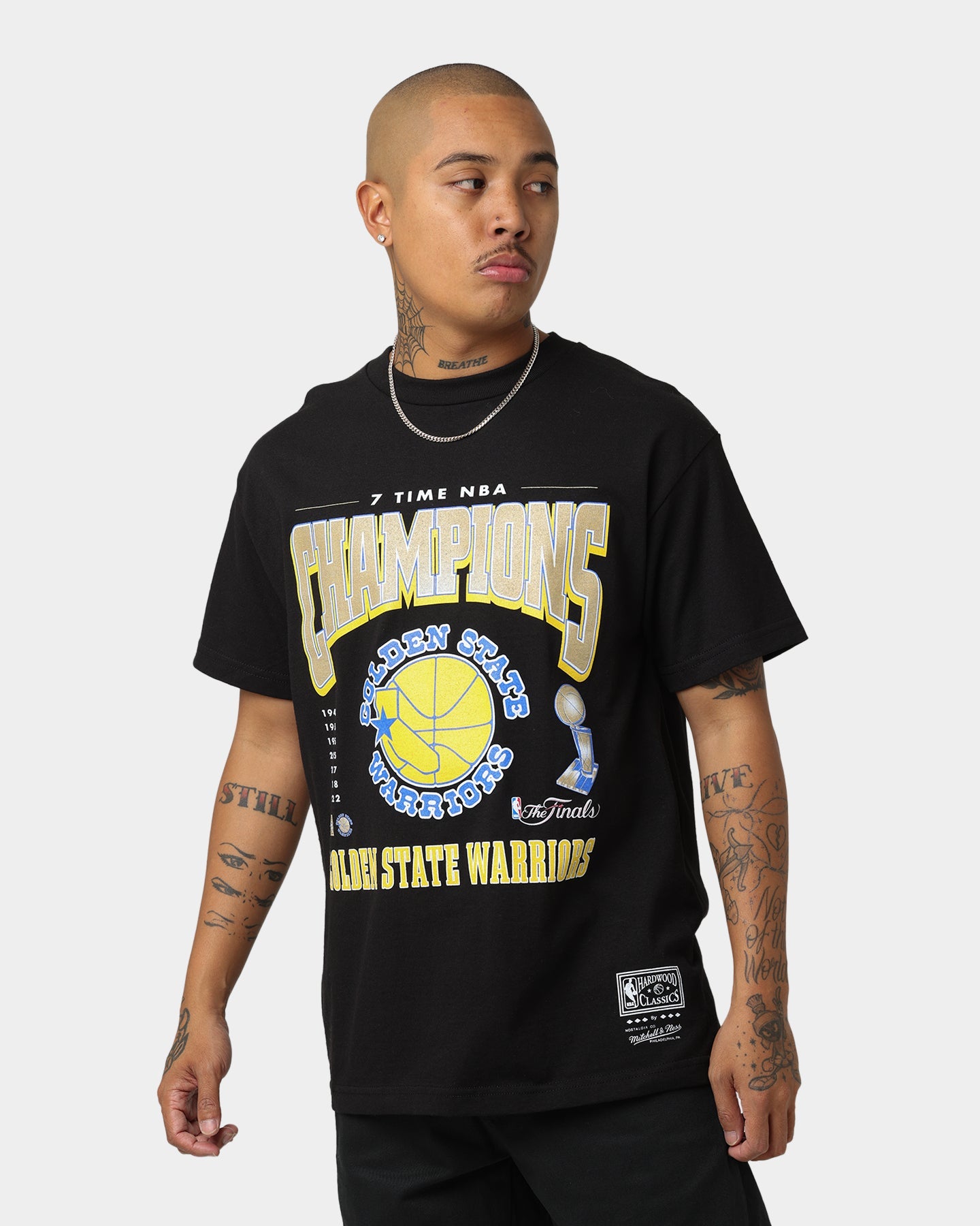 Mitchell & Ness Golden State Warriors Finals Champs T-Shirt Faded Black