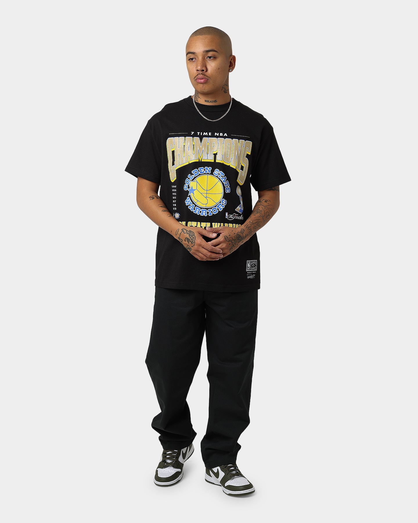 Mitchell & Ness Golden State Warriors Finals Champs T-Shirt Faded Black