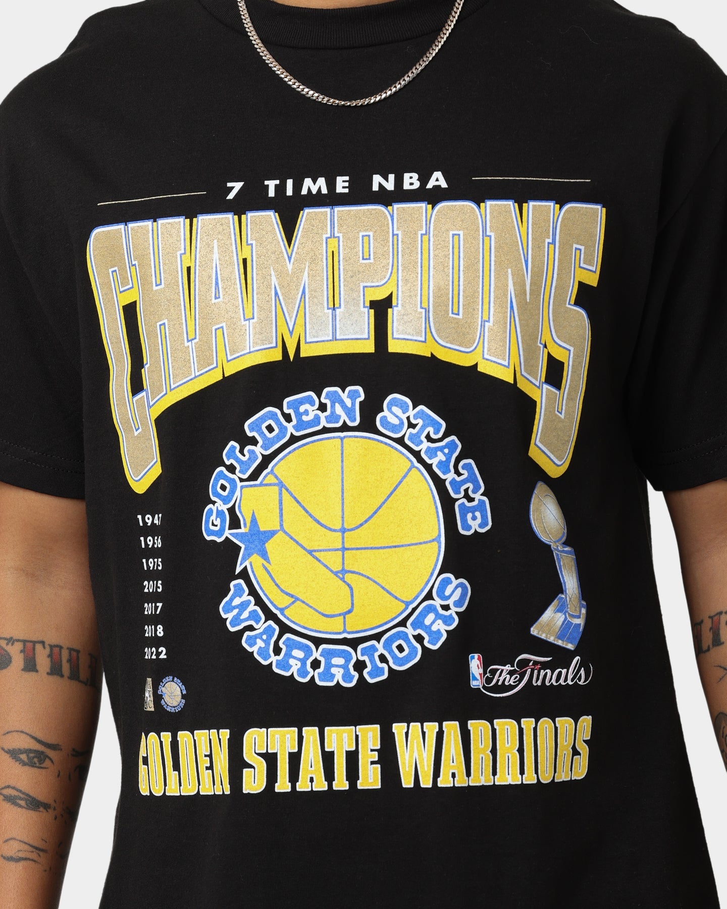 Mitchell & Ness Golden State Warriors Finals Champs T-Shirt Faded Black