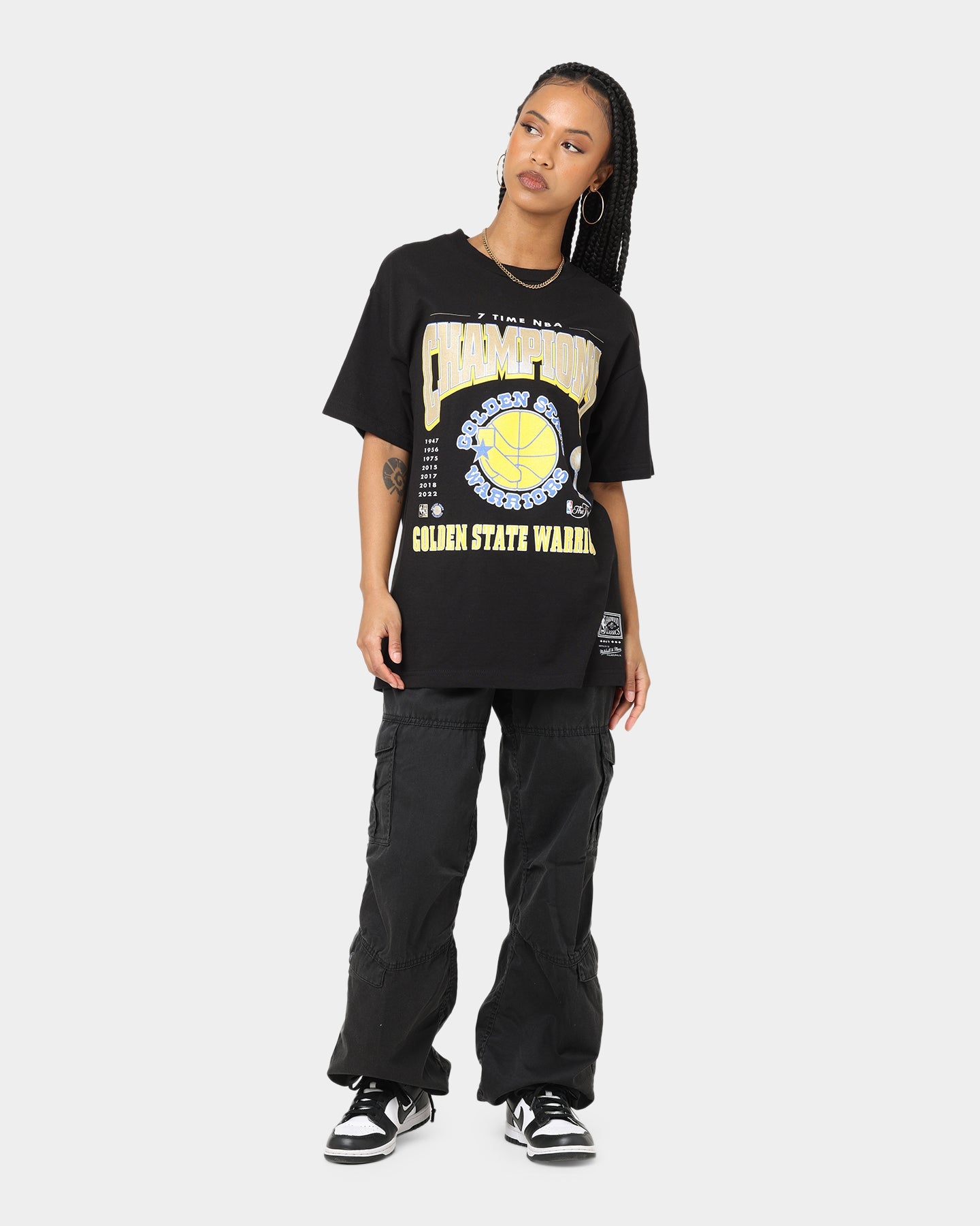 Mitchell & Ness Golden State Warriors Finals Champs T-Shirt Faded Black Style001