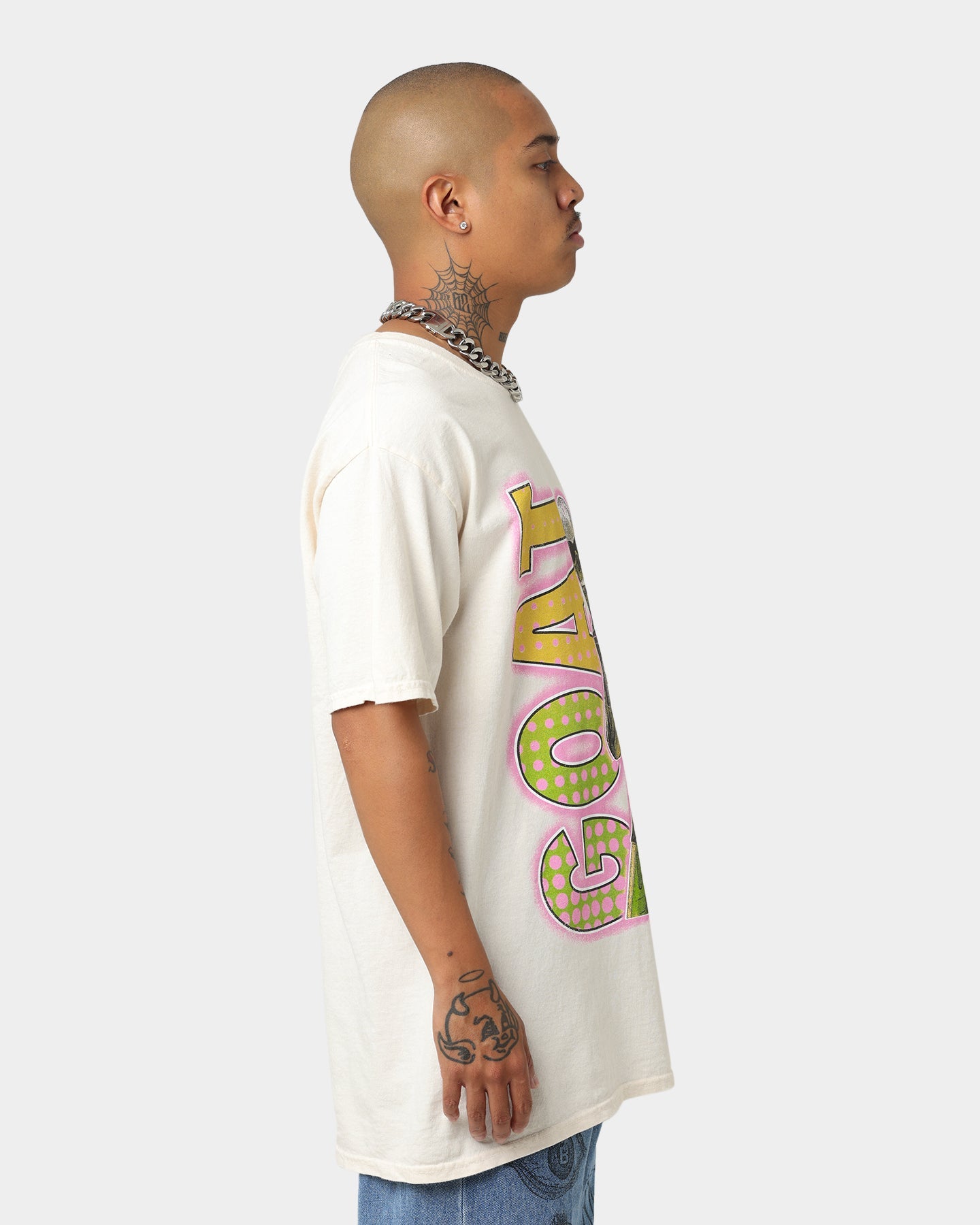 Goat Crew Bob Cut Skelly T-Shirt Off White