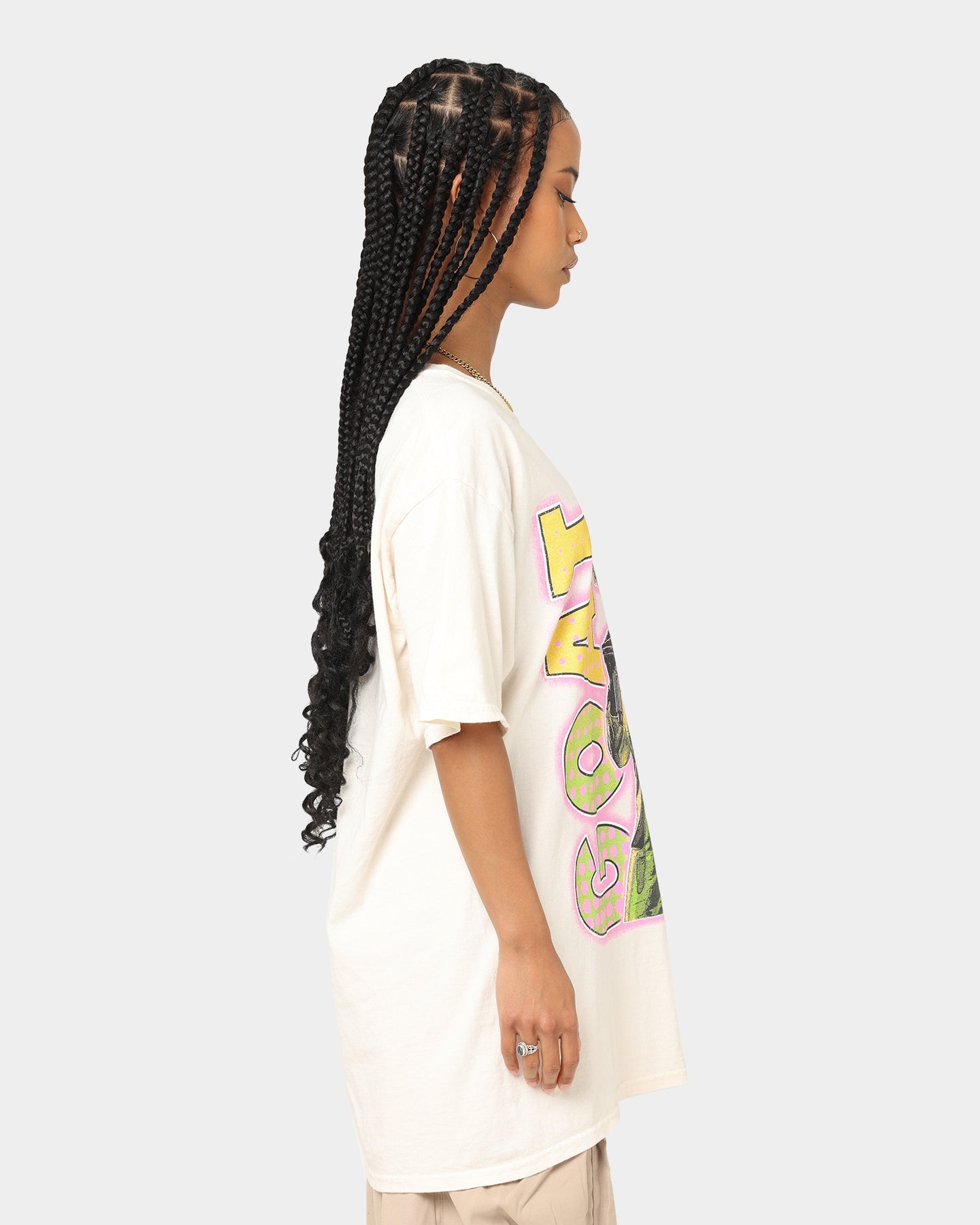 Goat Crew Bob Cut Skelly T-Shirt Off White Style001
