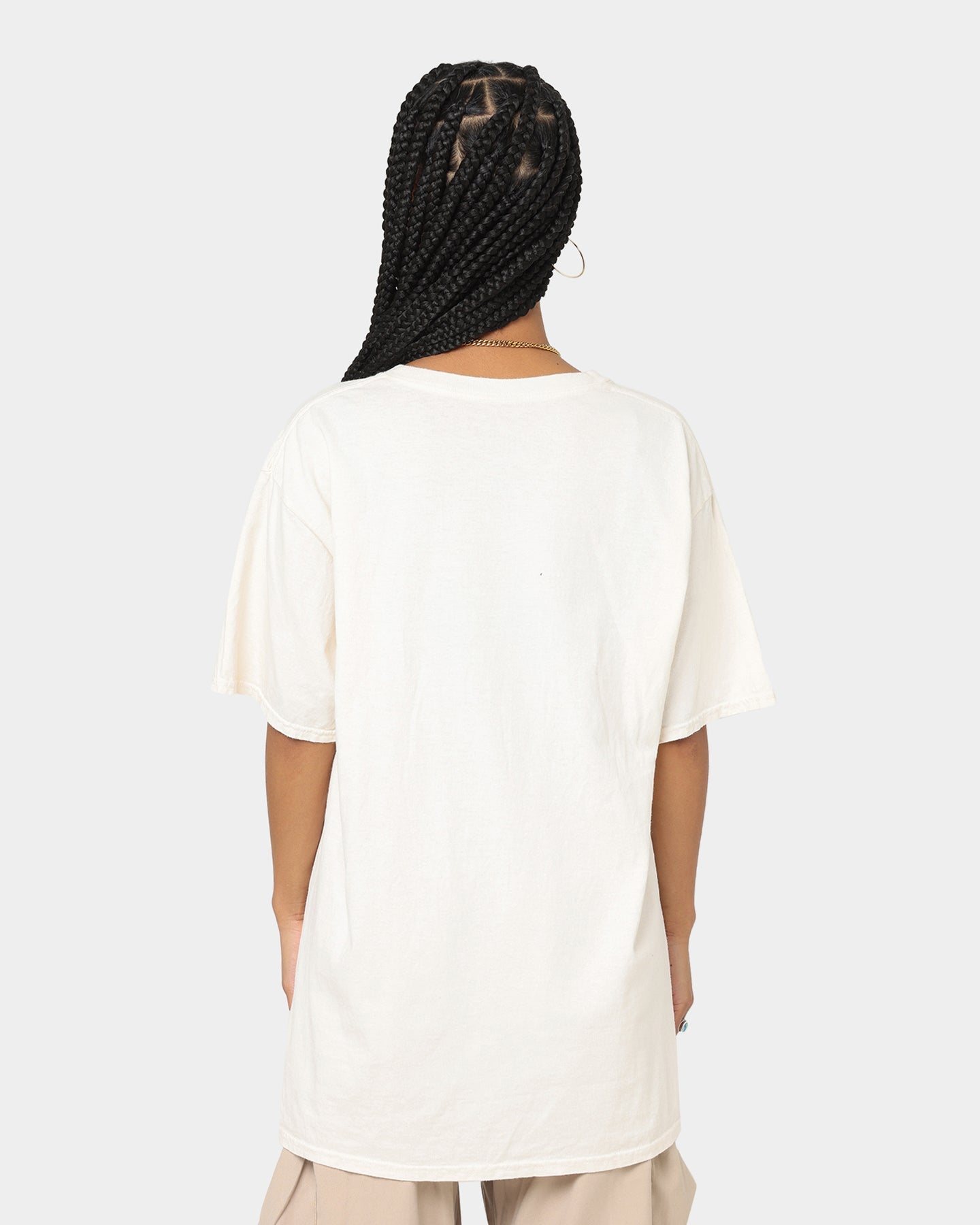 Goat Crew Flower Skull T-Shirt Off White Style001