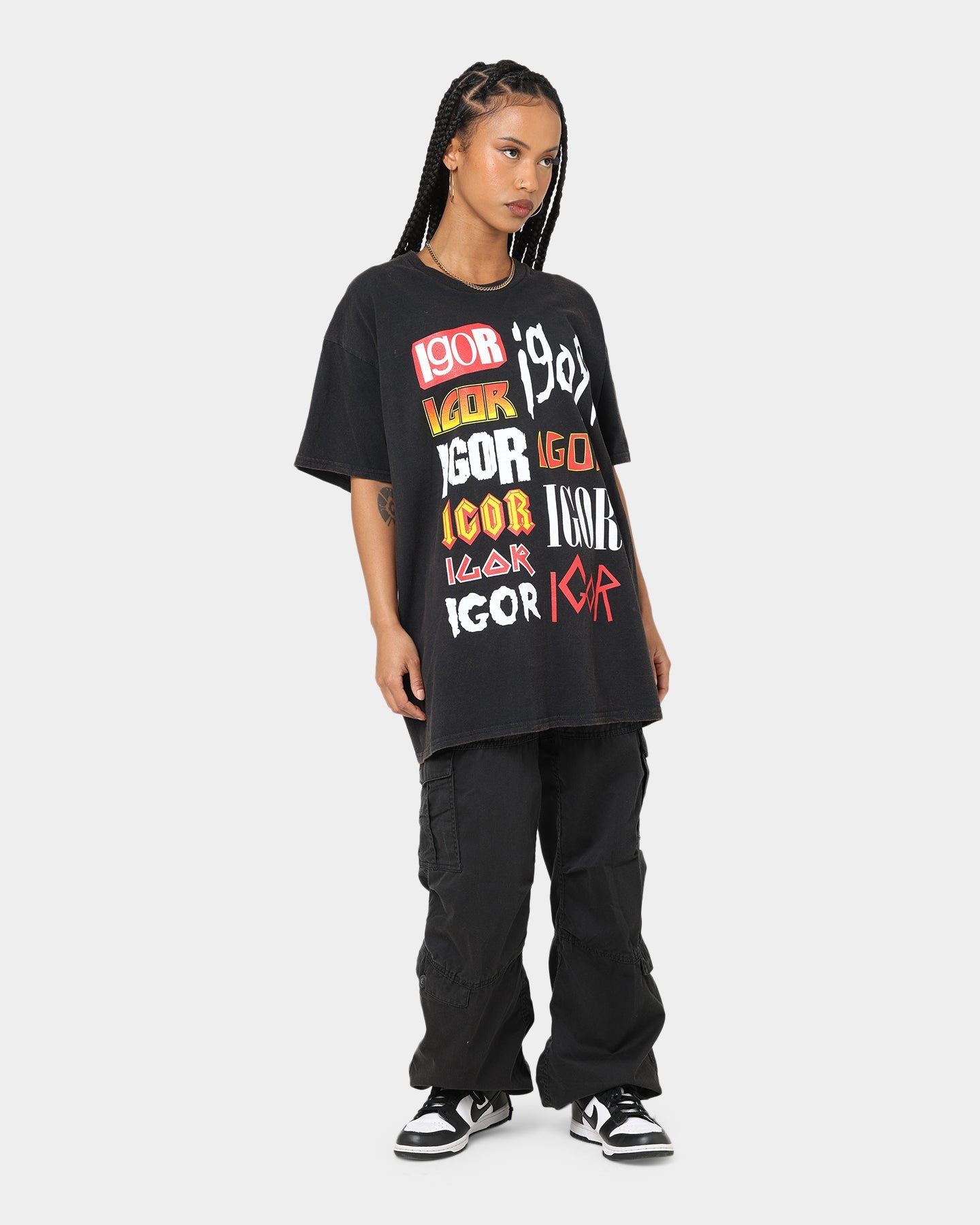Goat Crew Igor Metal Logo T-Shirt Black Wash Style001