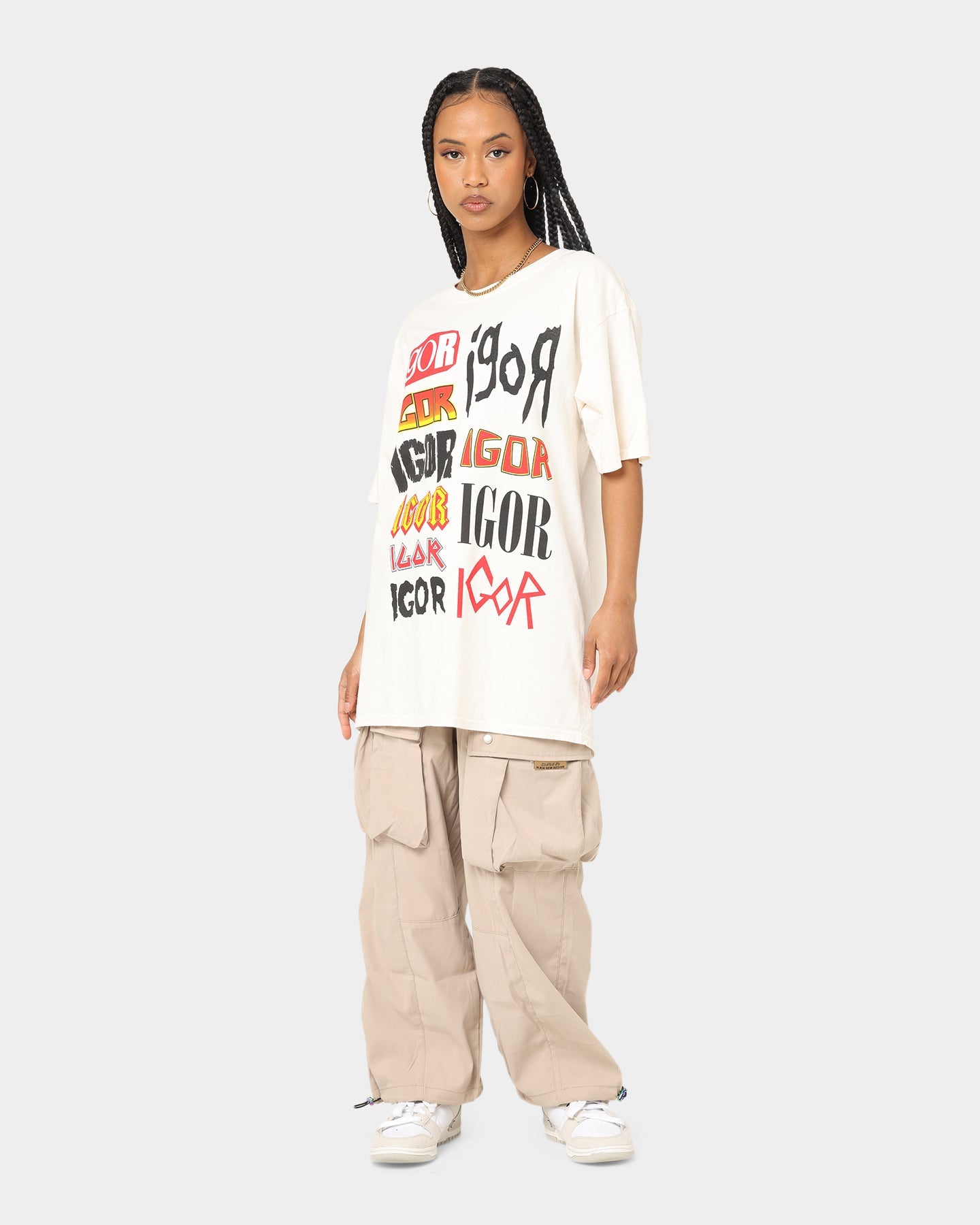 Goat Crew Igor Metal Logo T-Shirt Off White Style001
