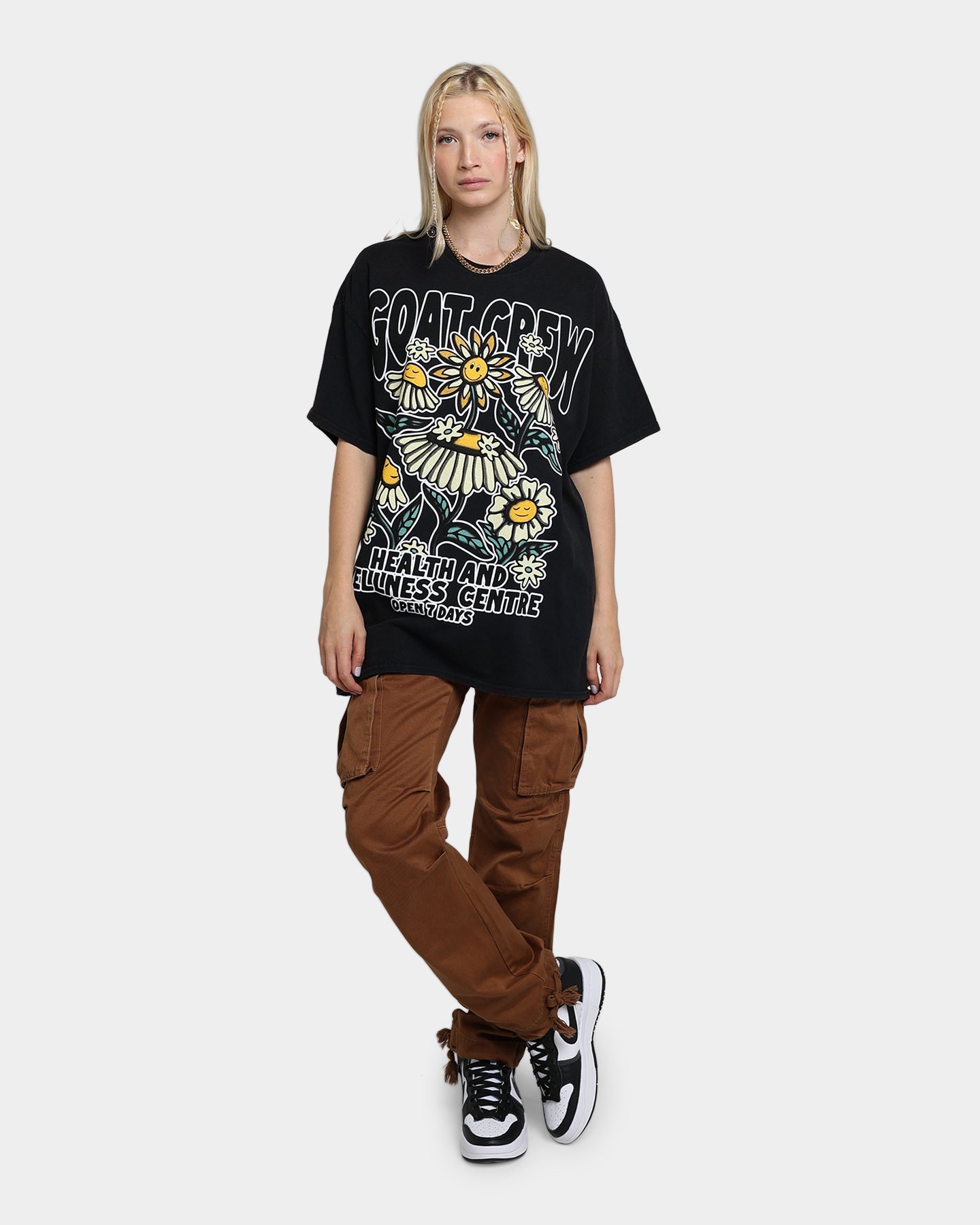 Goat Crew Heath And Wellness Vintage T-Shirt Black Wash Style001