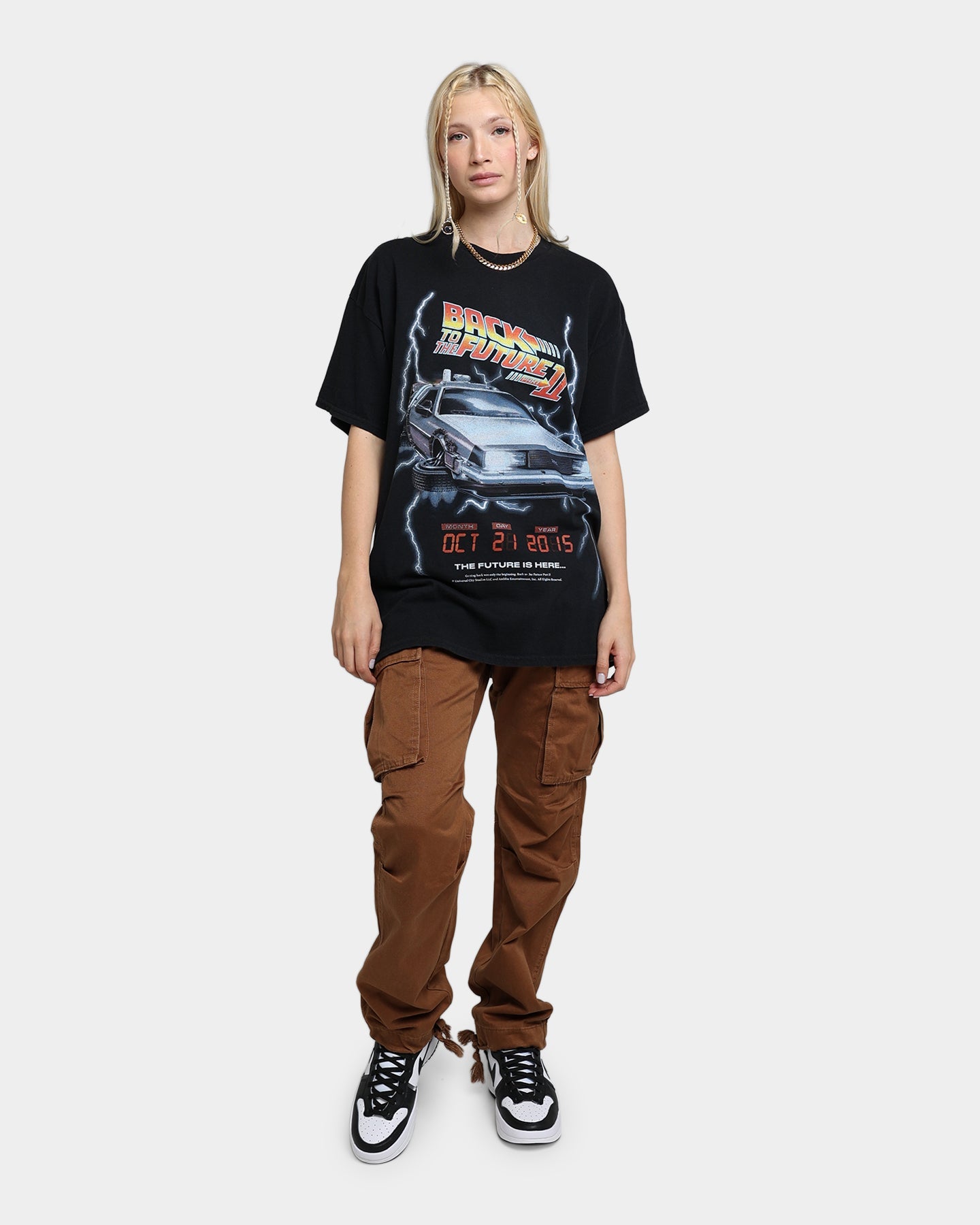 American Thrift X Back To The Future Back To The Future 2 Vintage T-Shirt Washed Black Style001