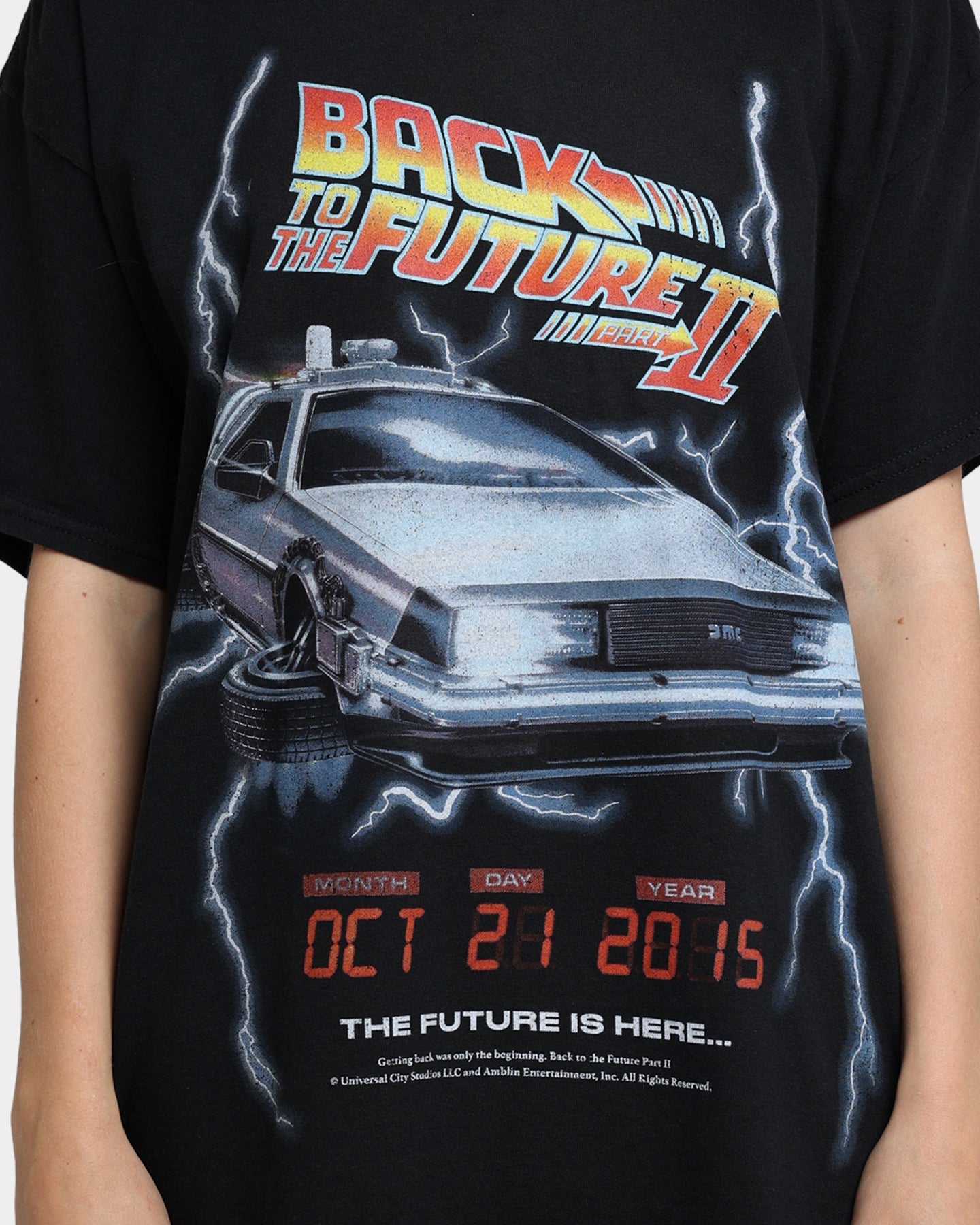 American Thrift X Back To The Future Back To The Future 2 Vintage T-Shirt Washed Black Style001