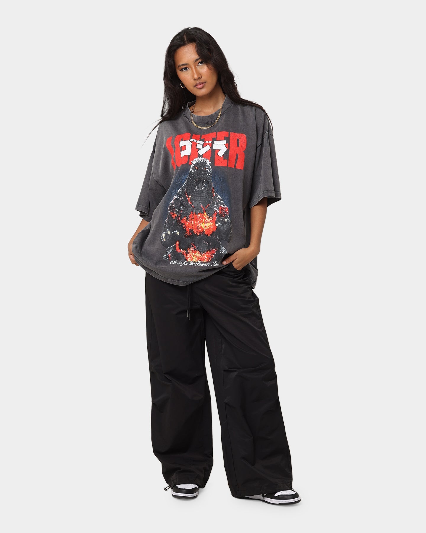 Loiter X Godzilla Godzilla Vintage T-Shirt Charcoal Style001