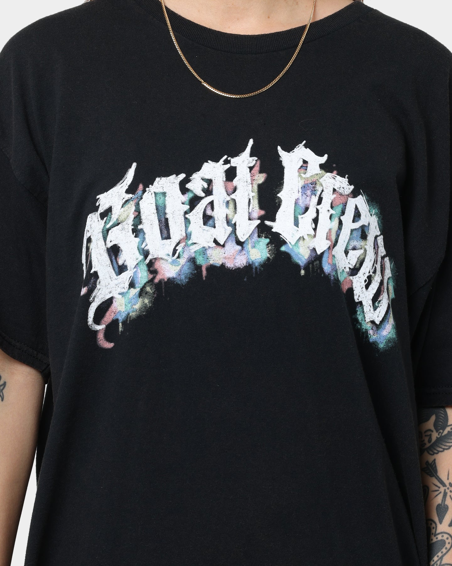 Goat Crew Nevermind T-Shirt Black Wash Style001