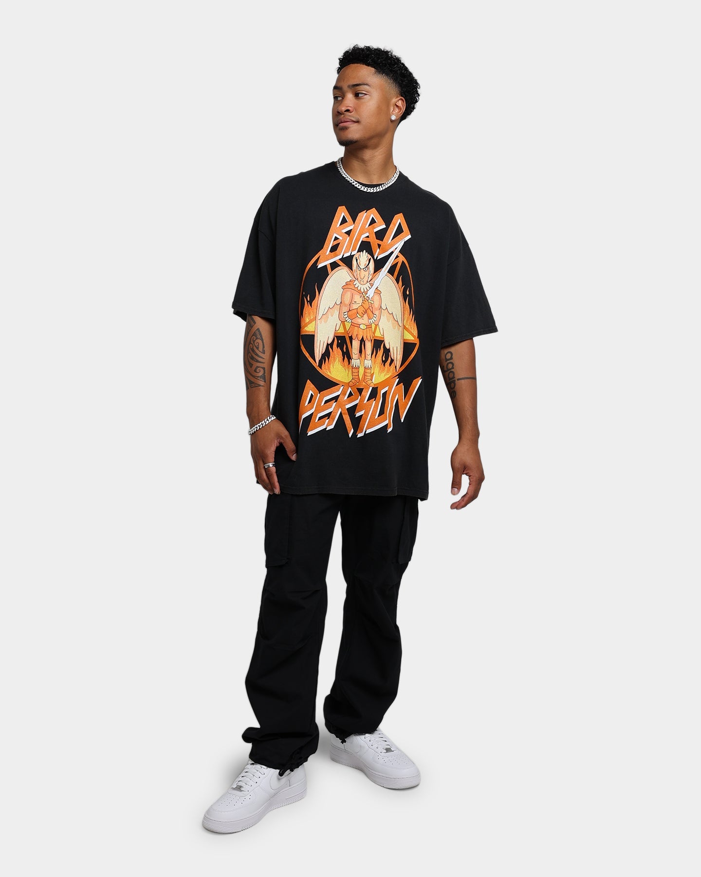 Goat Crew X Rick And Morty Bird Person Vintage T-Shirt Black Wash