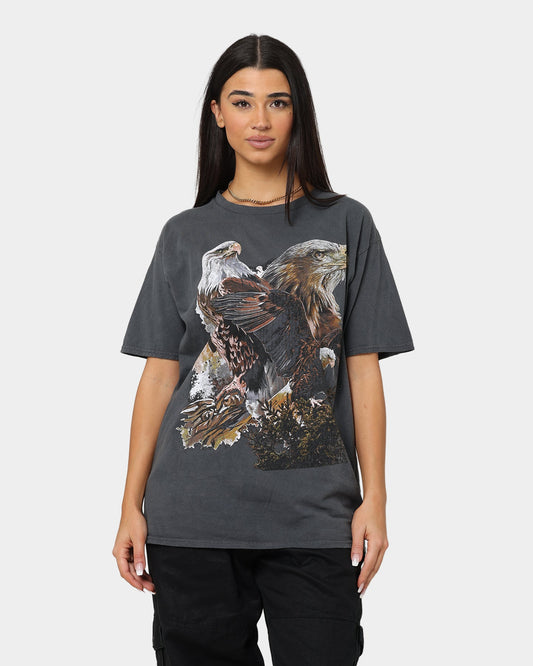 American Thrift OG Eagles T-Shirt Off Black Style001