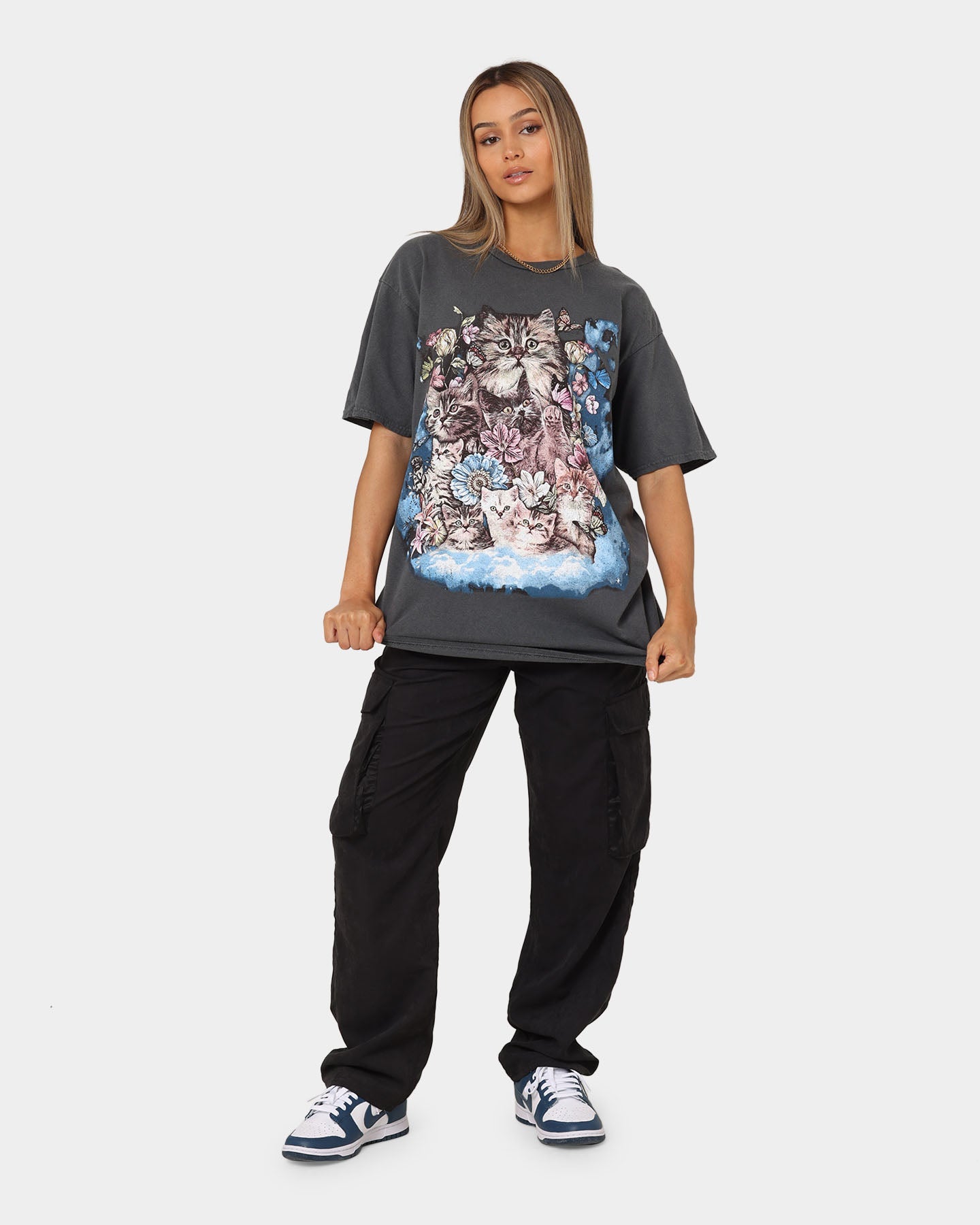 American Thrift OG Kitty T-Shirt Off Black Style001
