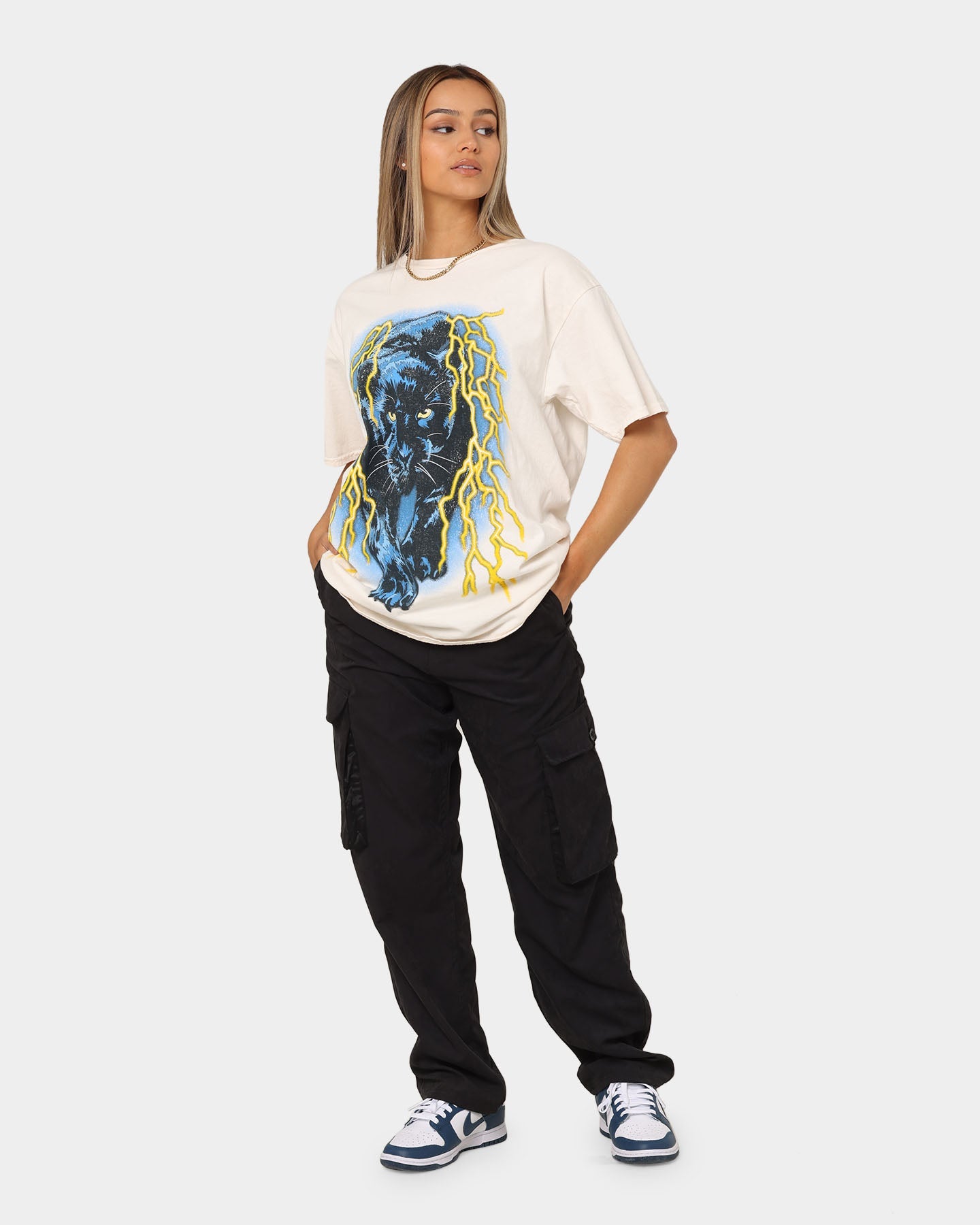 American Thrift OG Panther T-Shirt Off White Style001