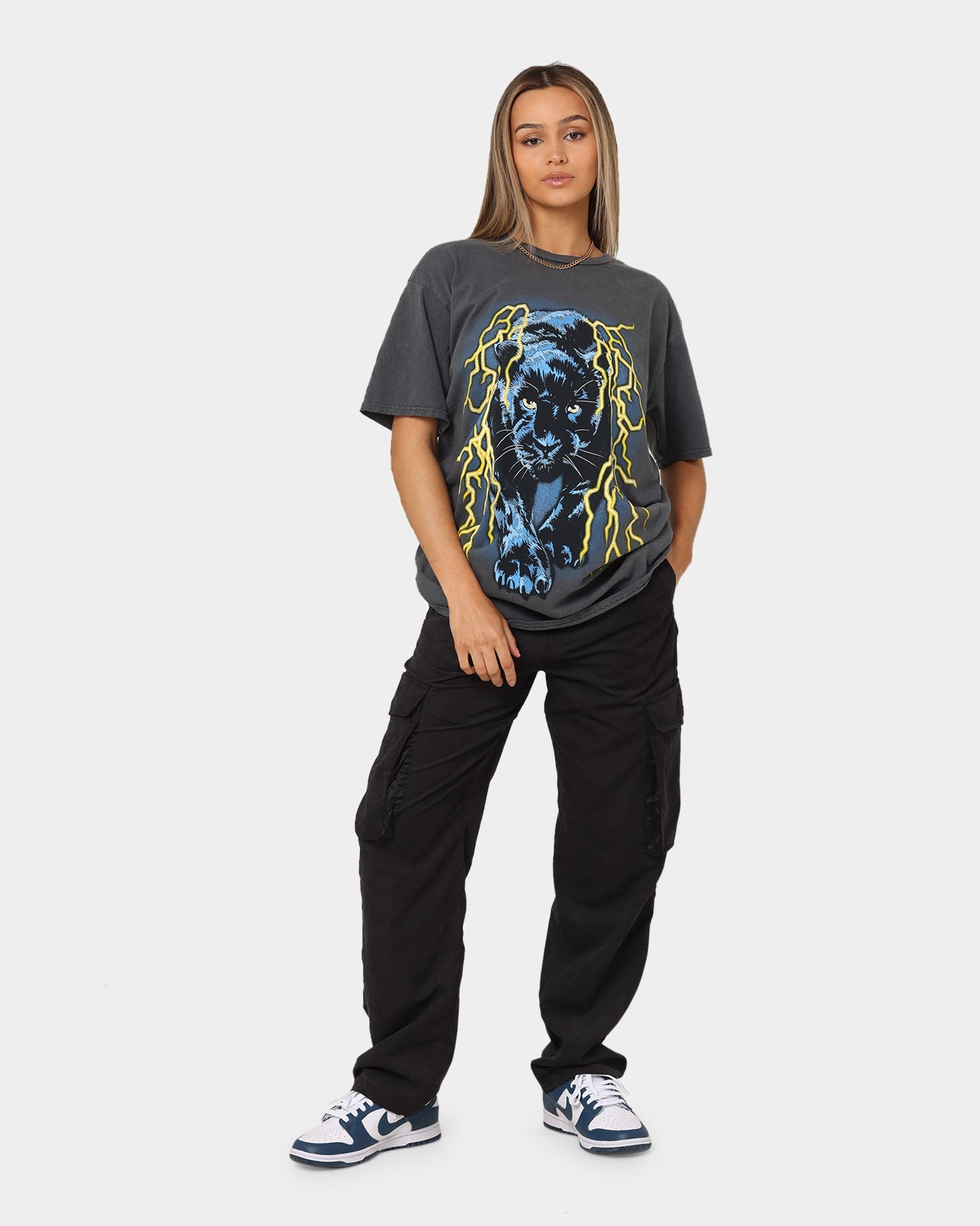 American Thrift OG Panther T-Shirt Off Black Style001