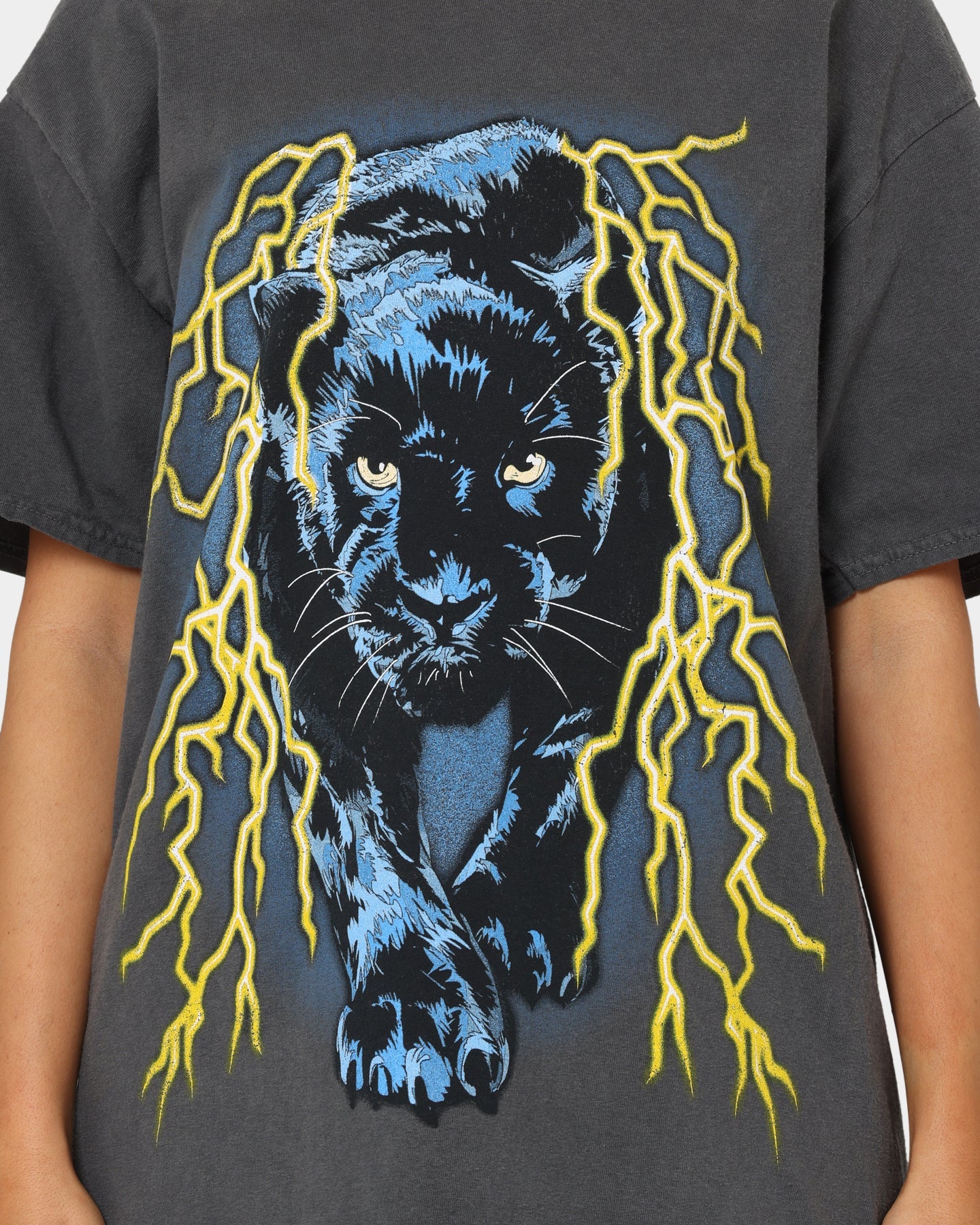 American Thrift OG Panther T-Shirt Off Black Style001