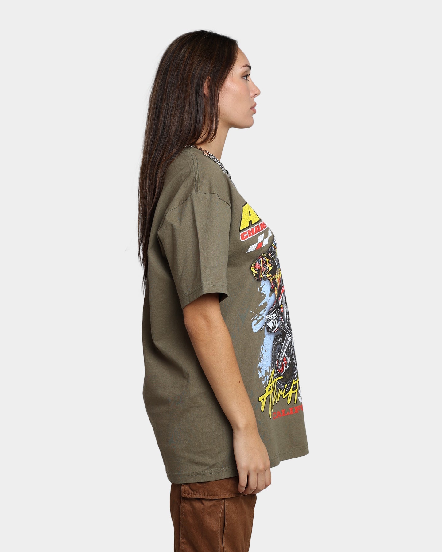 American Thrift Dirt Bike T-Shirt Military Style001